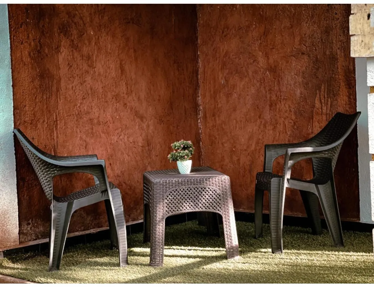 Seating area in The Earthen Nest Resort, Canacona, Goa
