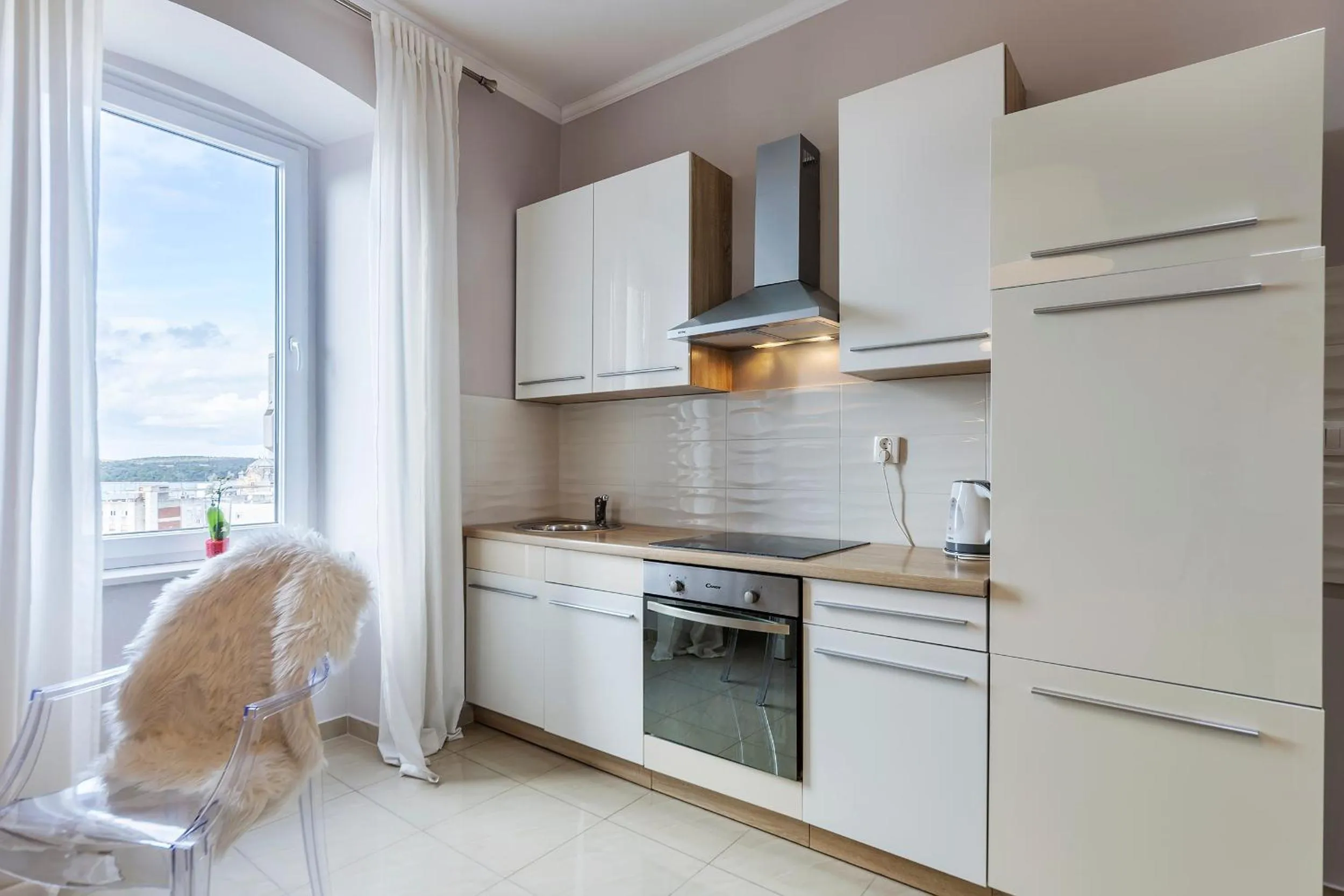 kitchen in Captain Emo City Apartments