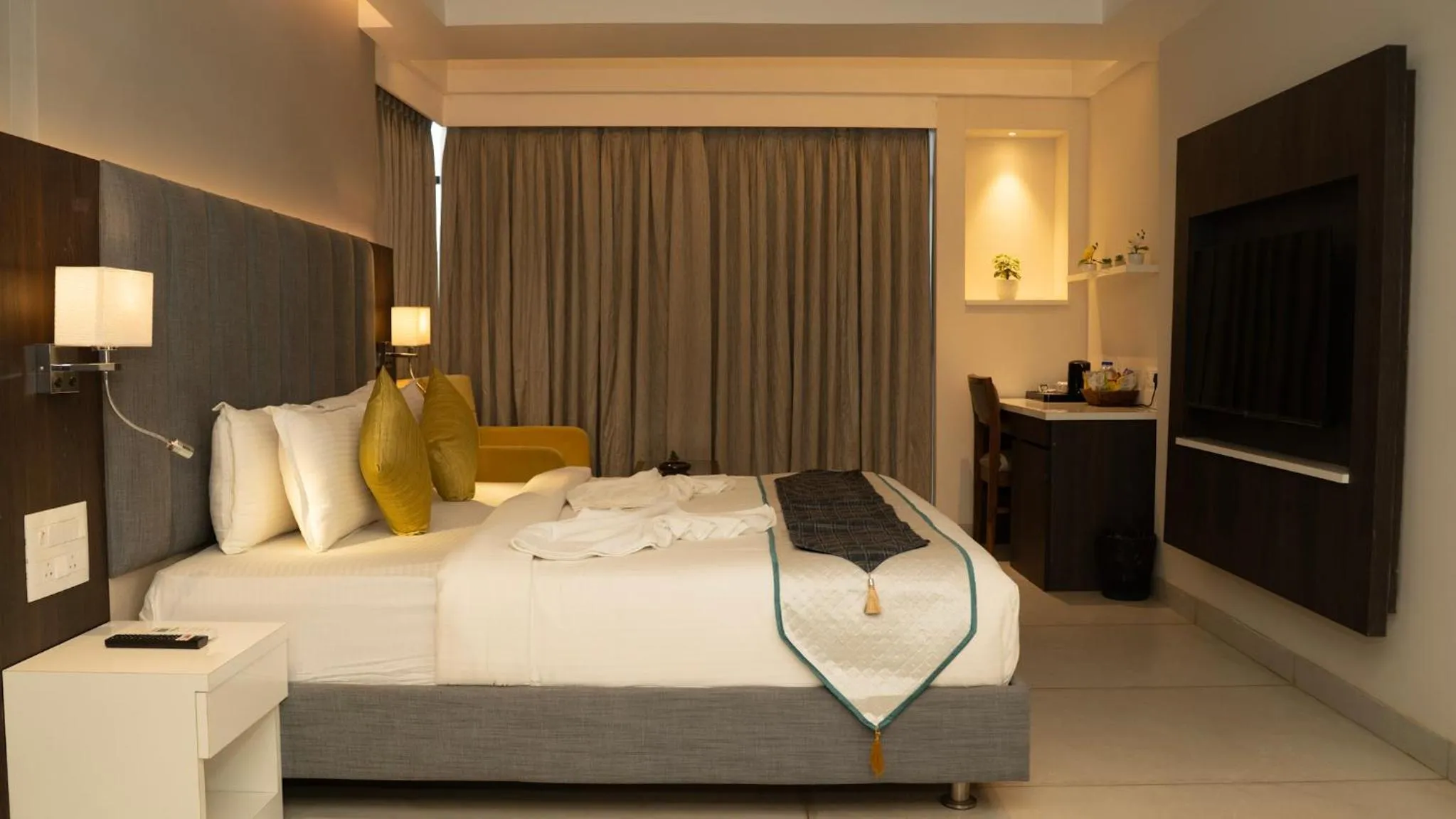 Bed in Hotel Devdeep Porvorim