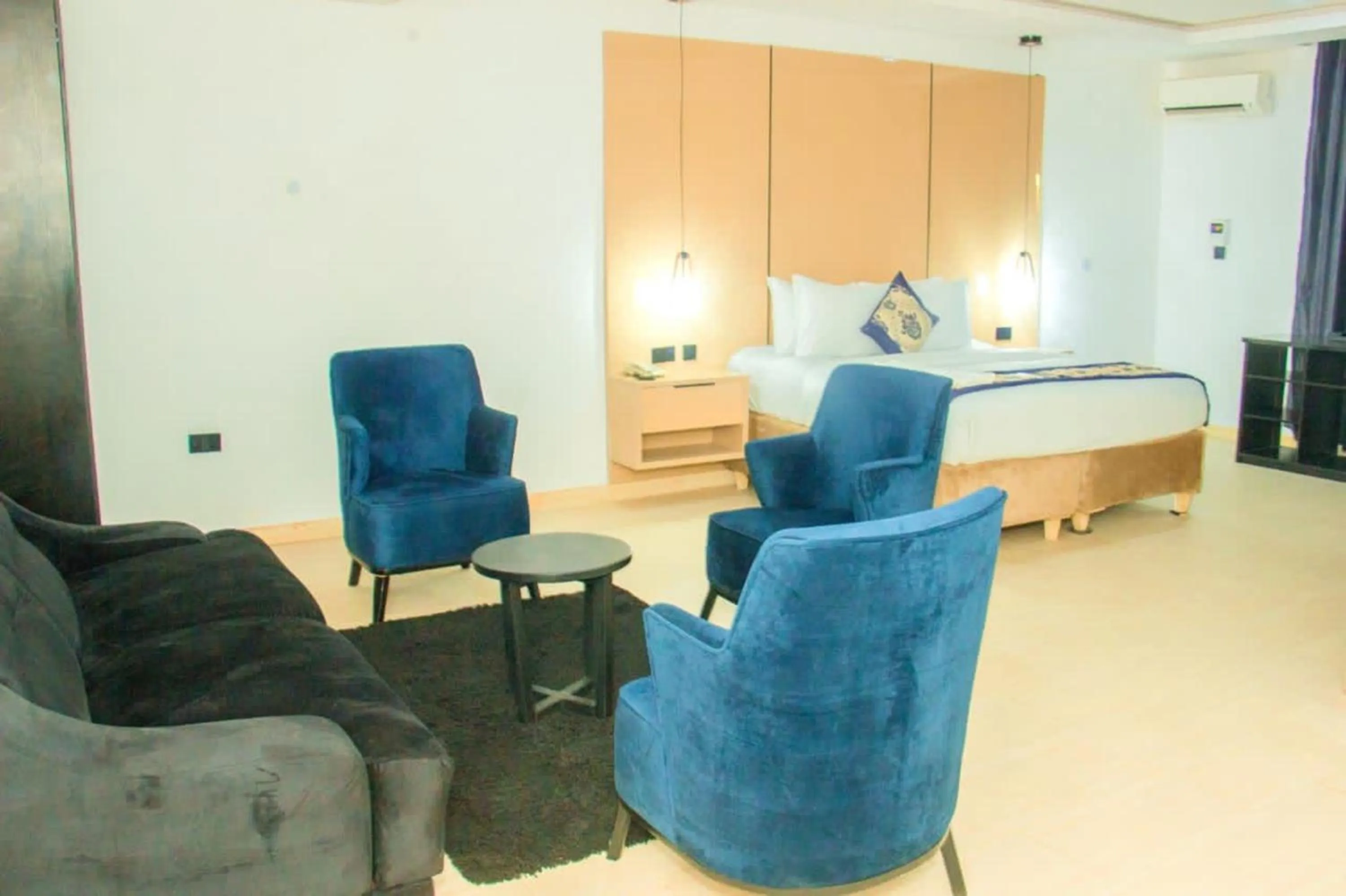 Seating area in Water Ripples Hotel Lekki