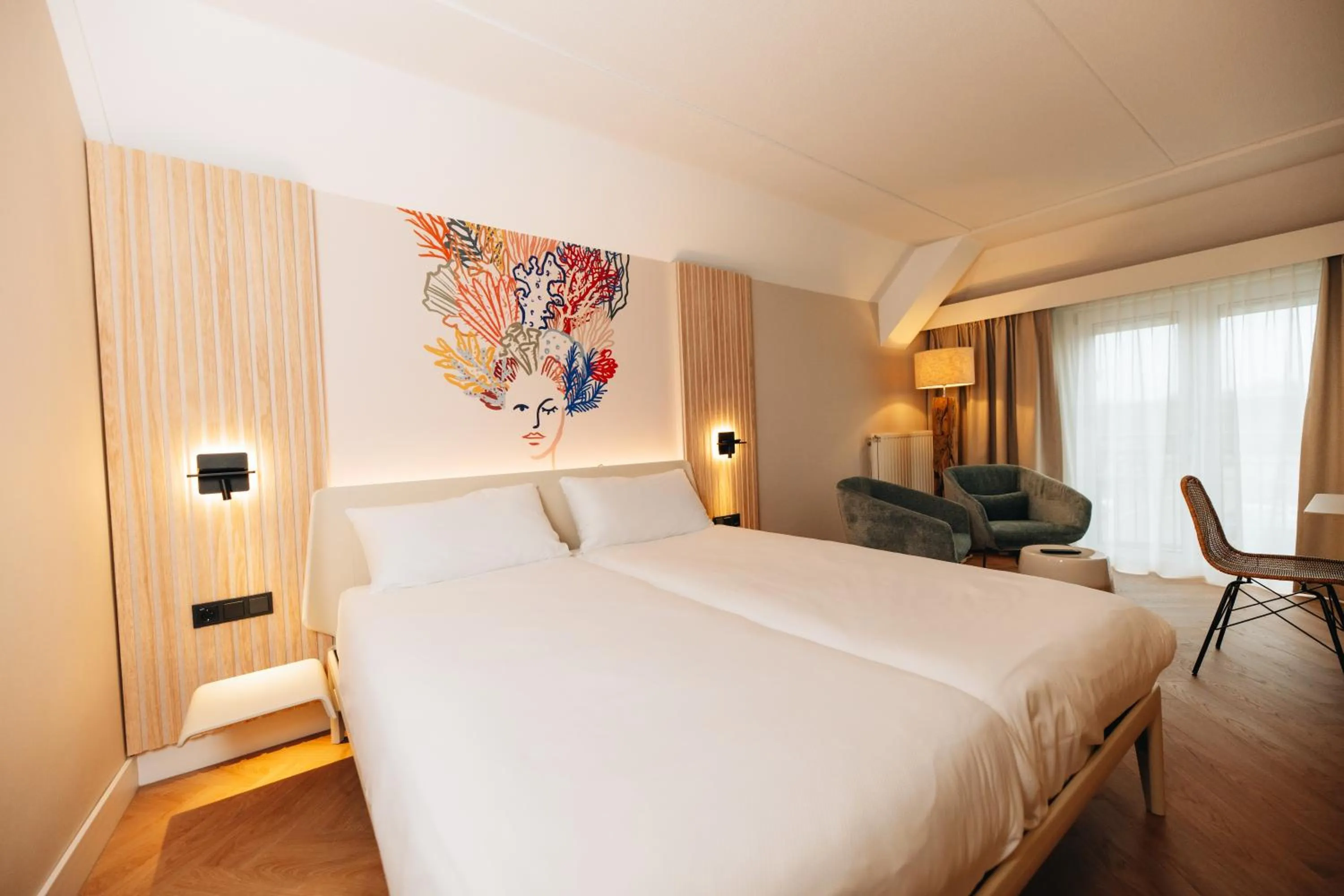 Bed in Hotel De Zeeuwse Stromen