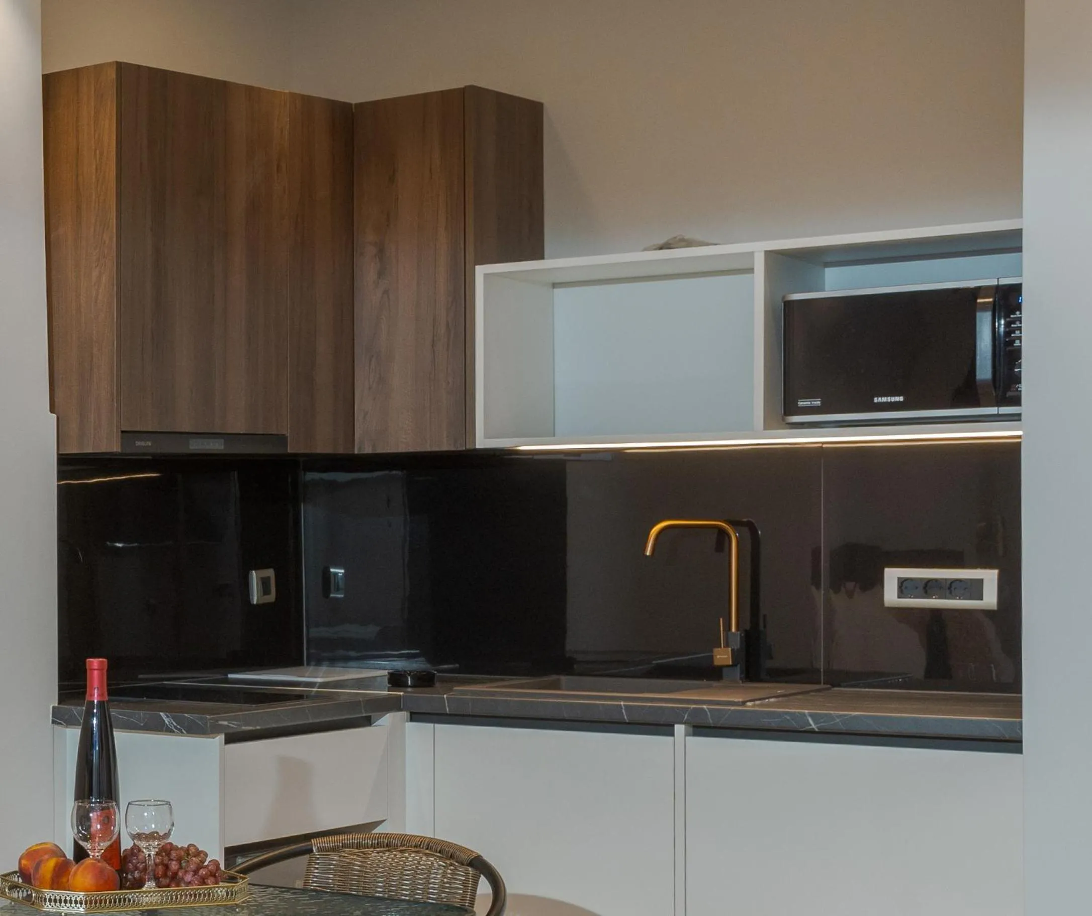 Kitchen or kitchenette in Royal Gold City Suites by Omilos Hotels