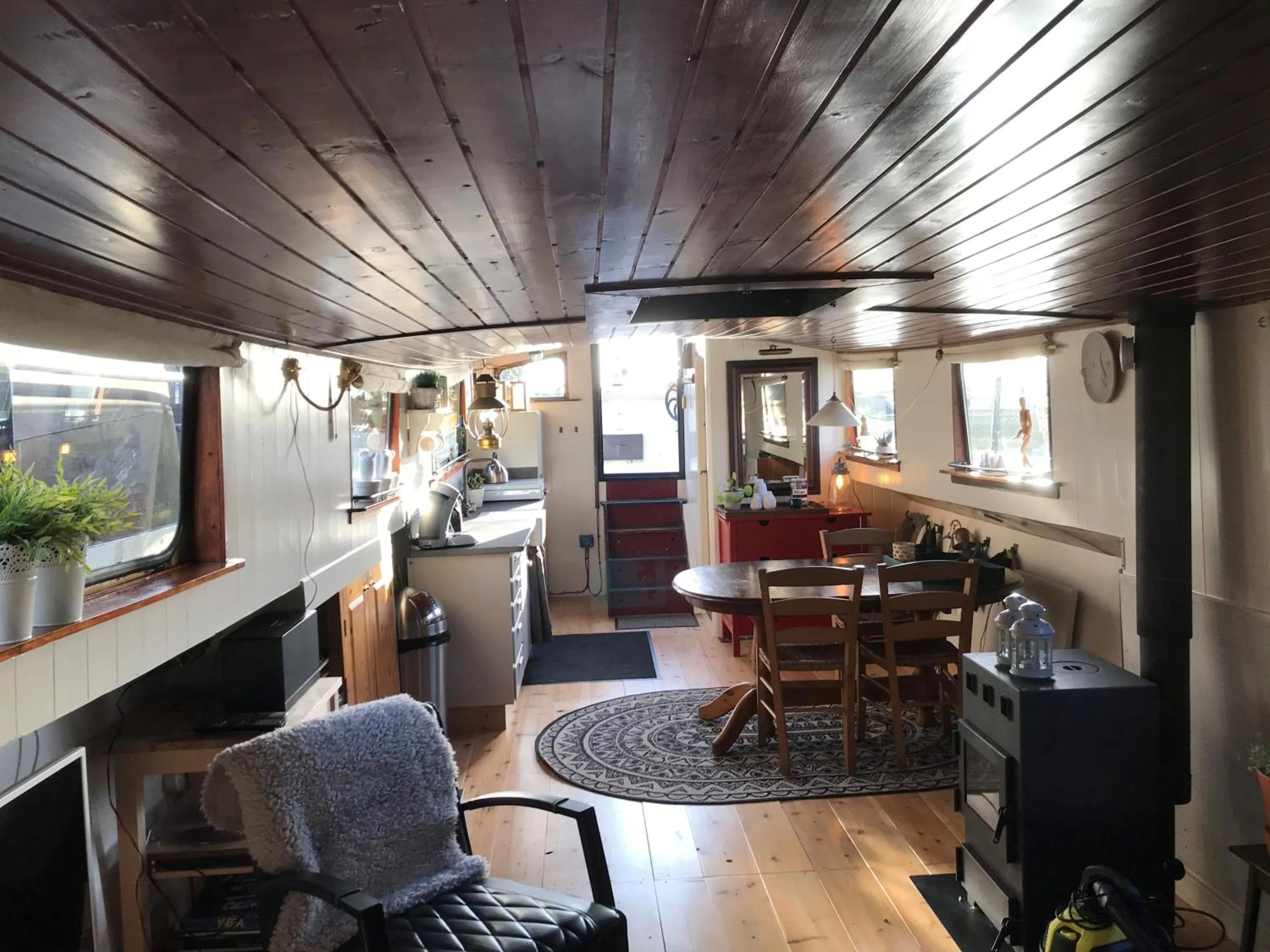 Dining area in Vakantiehuisjes Marsherne