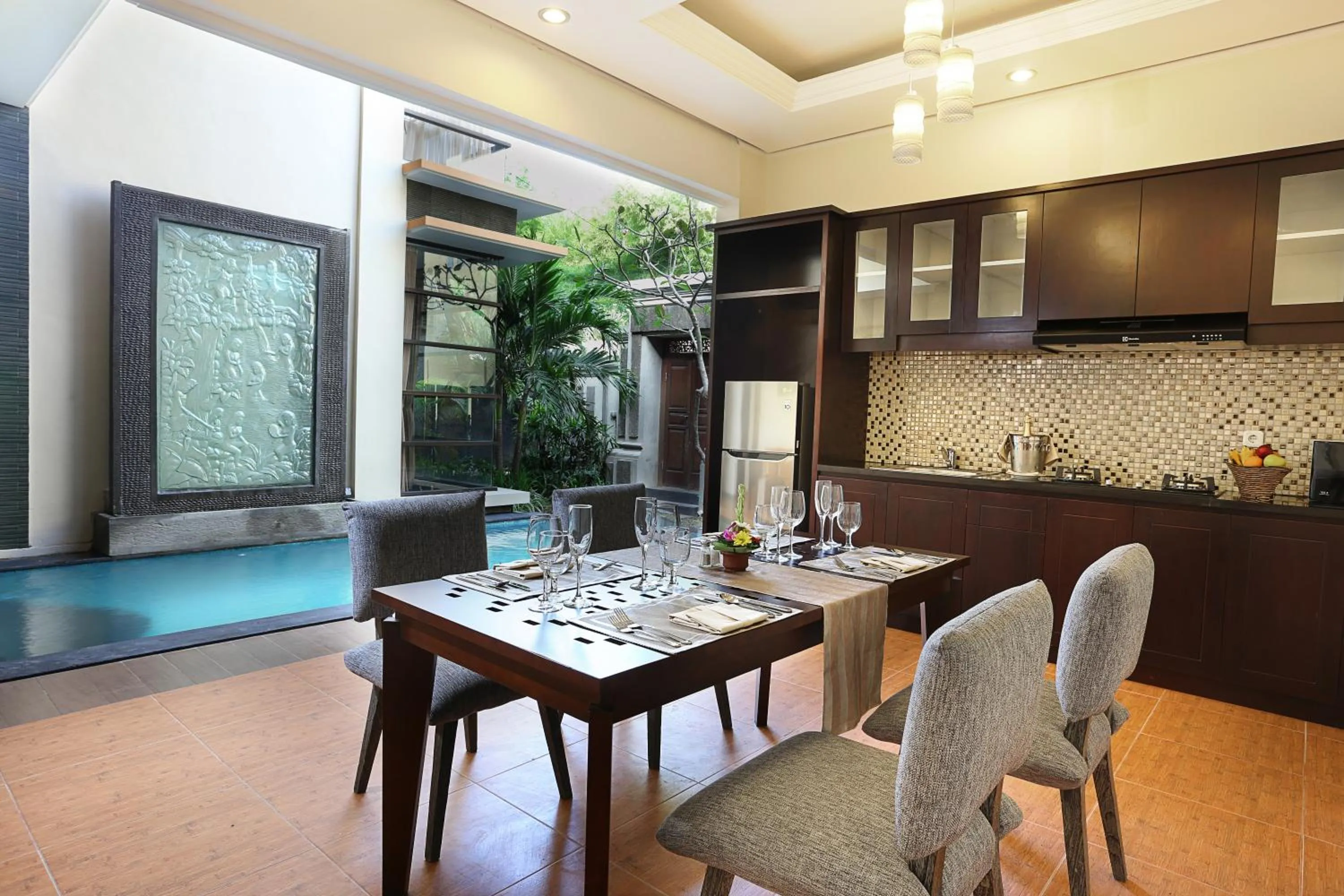 Kitchen or kitchenette in Argya Santi Suite and Villas