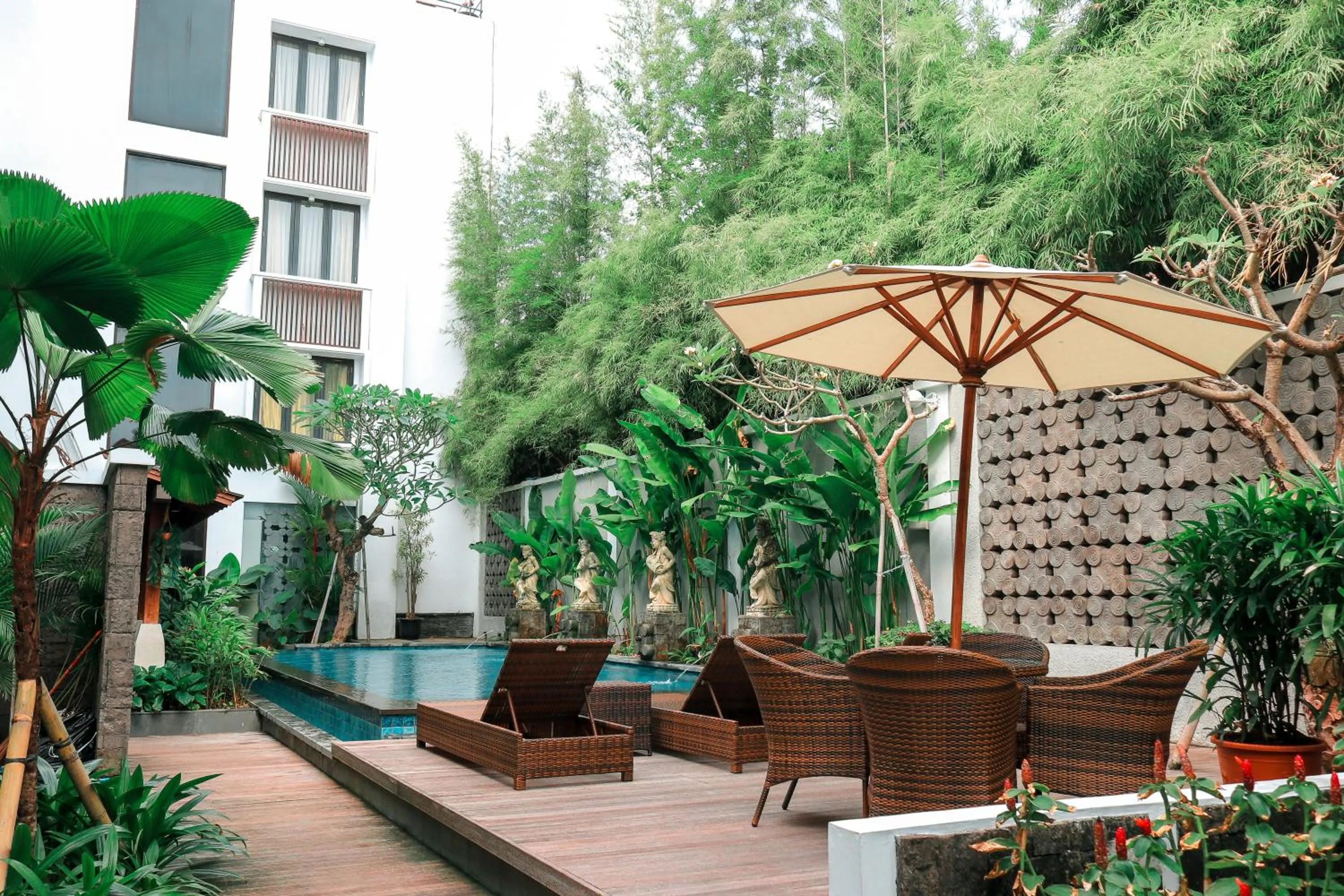 Pool view in Argya Santi Suite and Villas