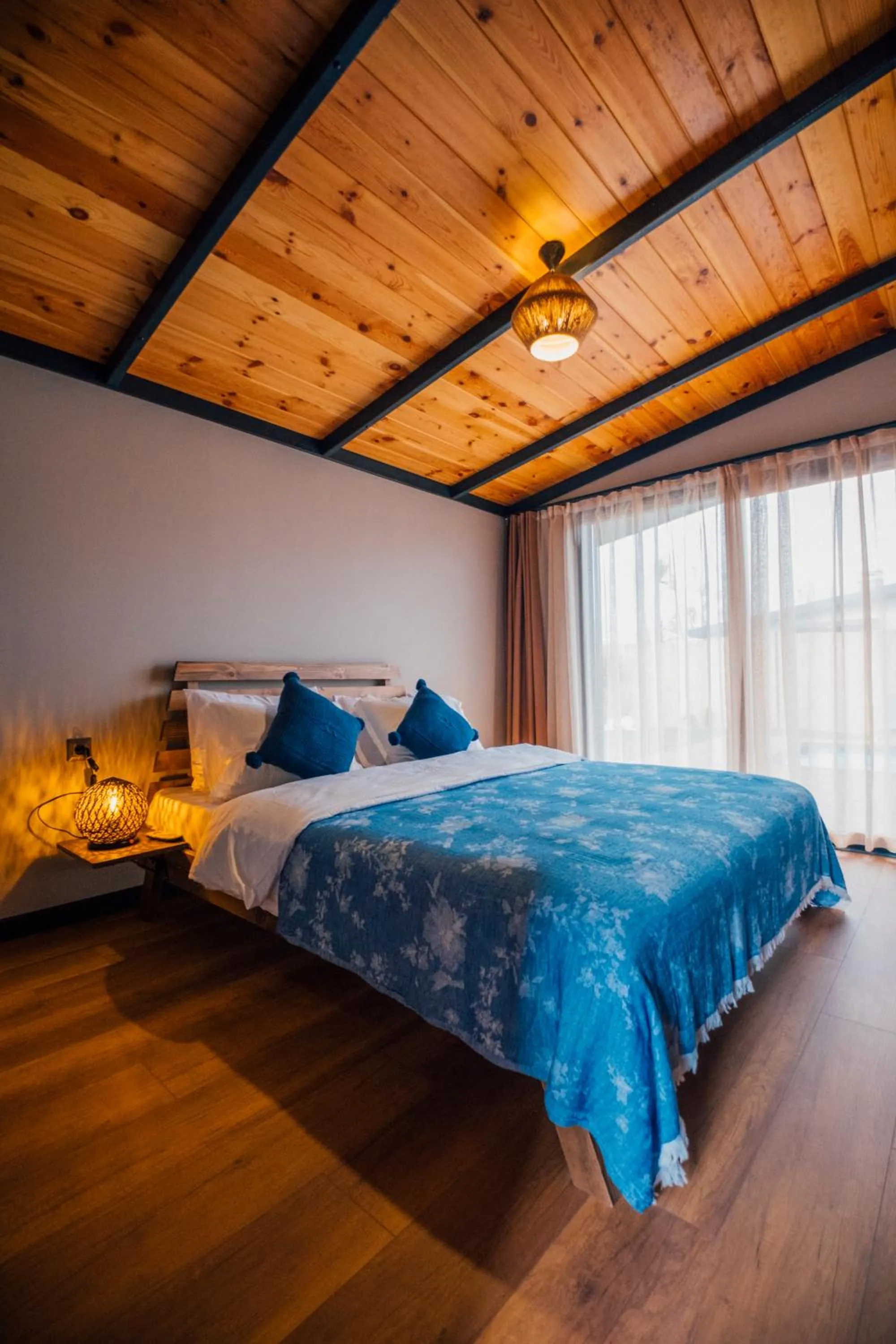 Bed in Vital Göl Sapanca Özel Havuzlu Bungalov & Villa