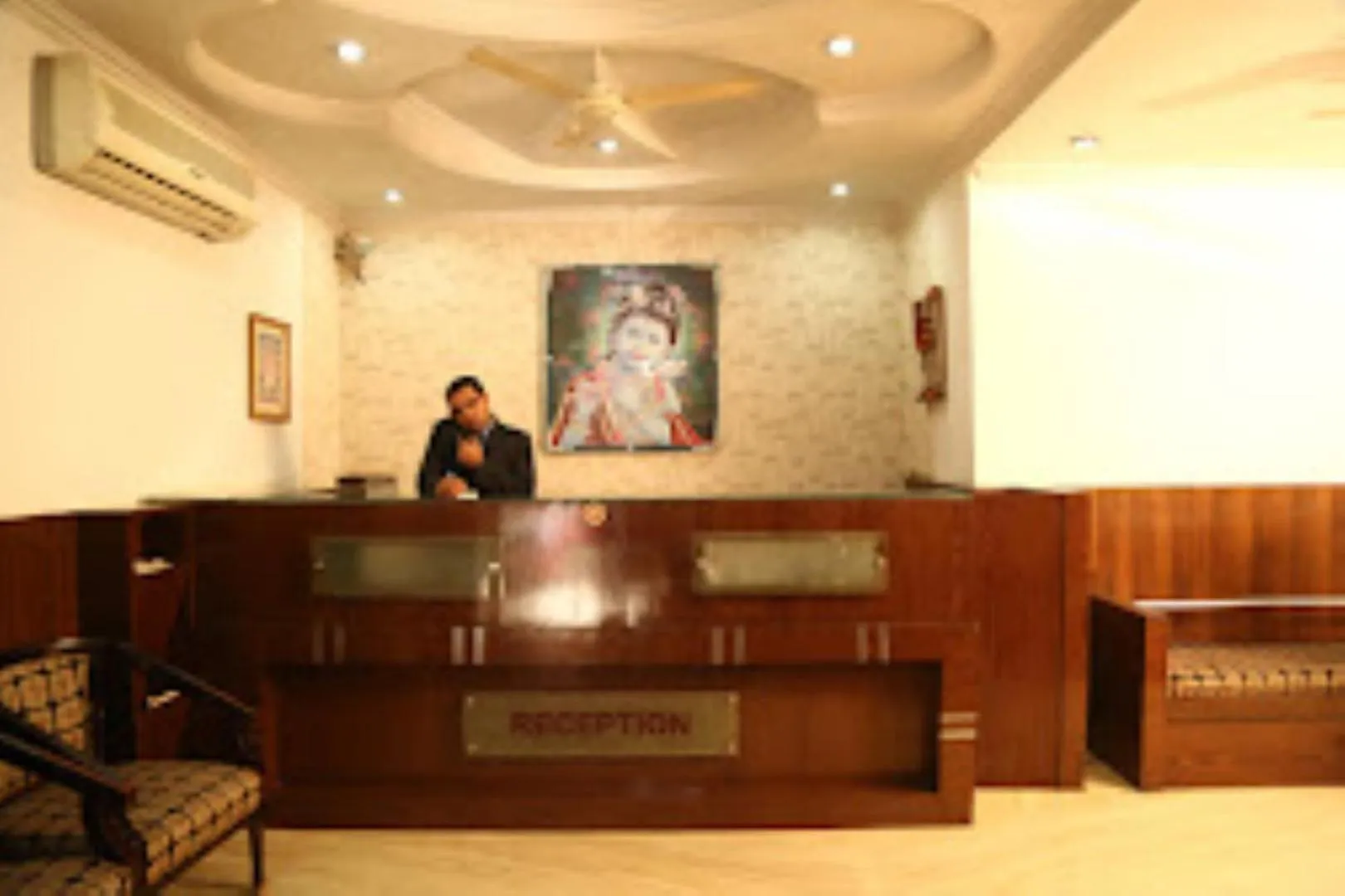 Lobby or reception, Lobby/Reception in Hotel Krishna Sagar , Ghaziabad