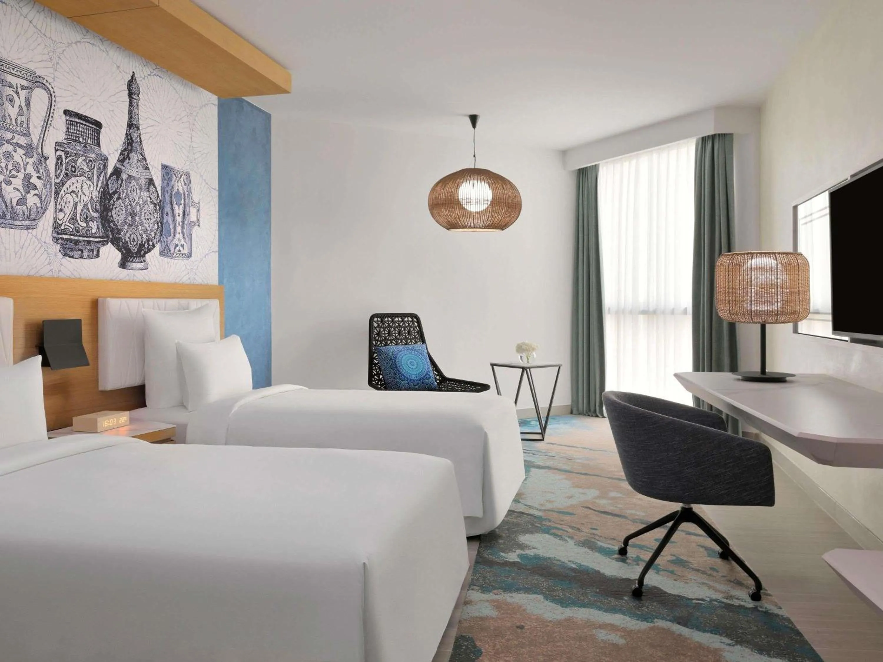 Bedroom, Bed in Mövenpick Hotel & Apartments Ghala Muscat