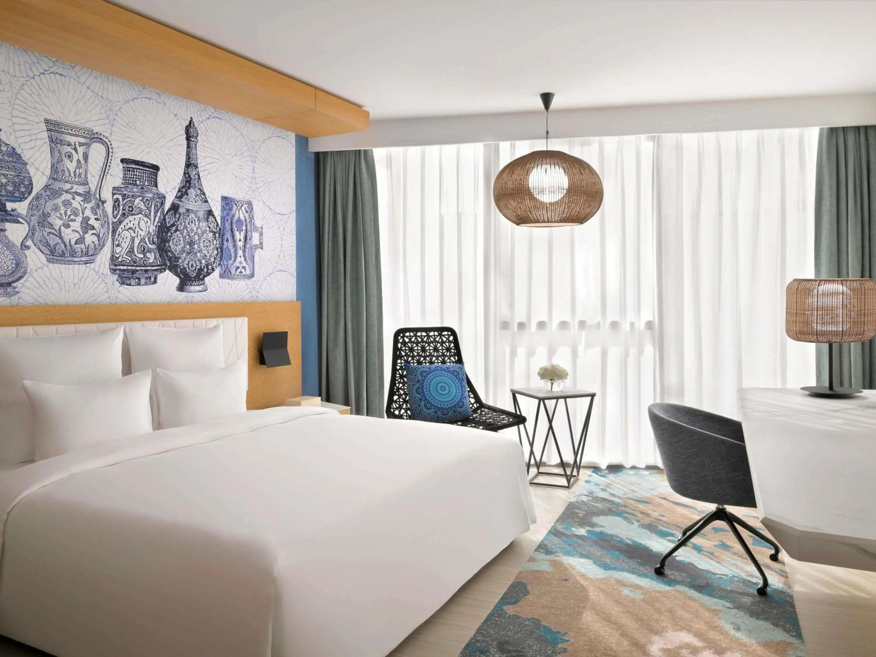 Bedroom, Bed in Mövenpick Hotel & Apartments Ghala Muscat