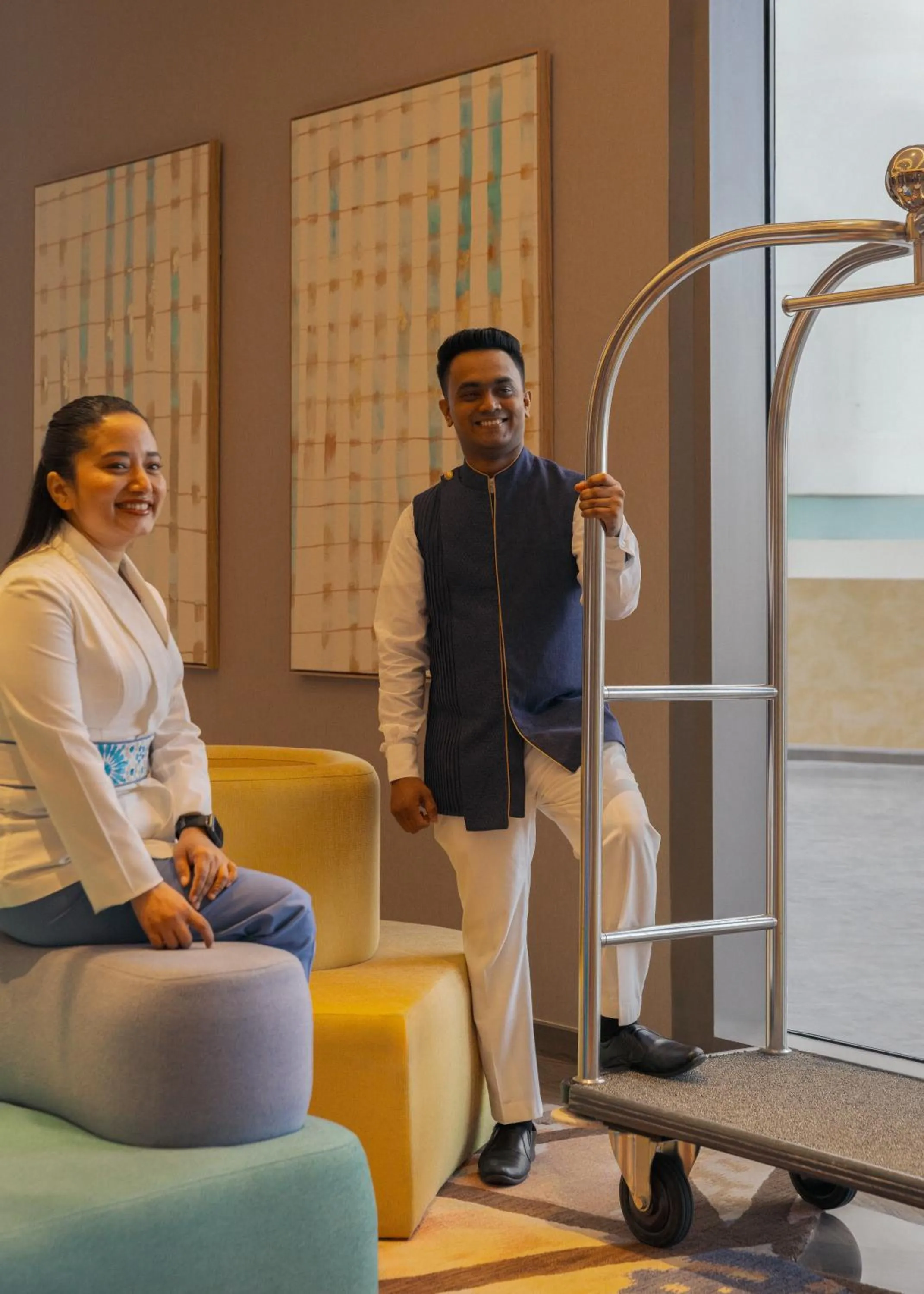 Staff in Mövenpick Hotel & Apartments Ghala Muscat