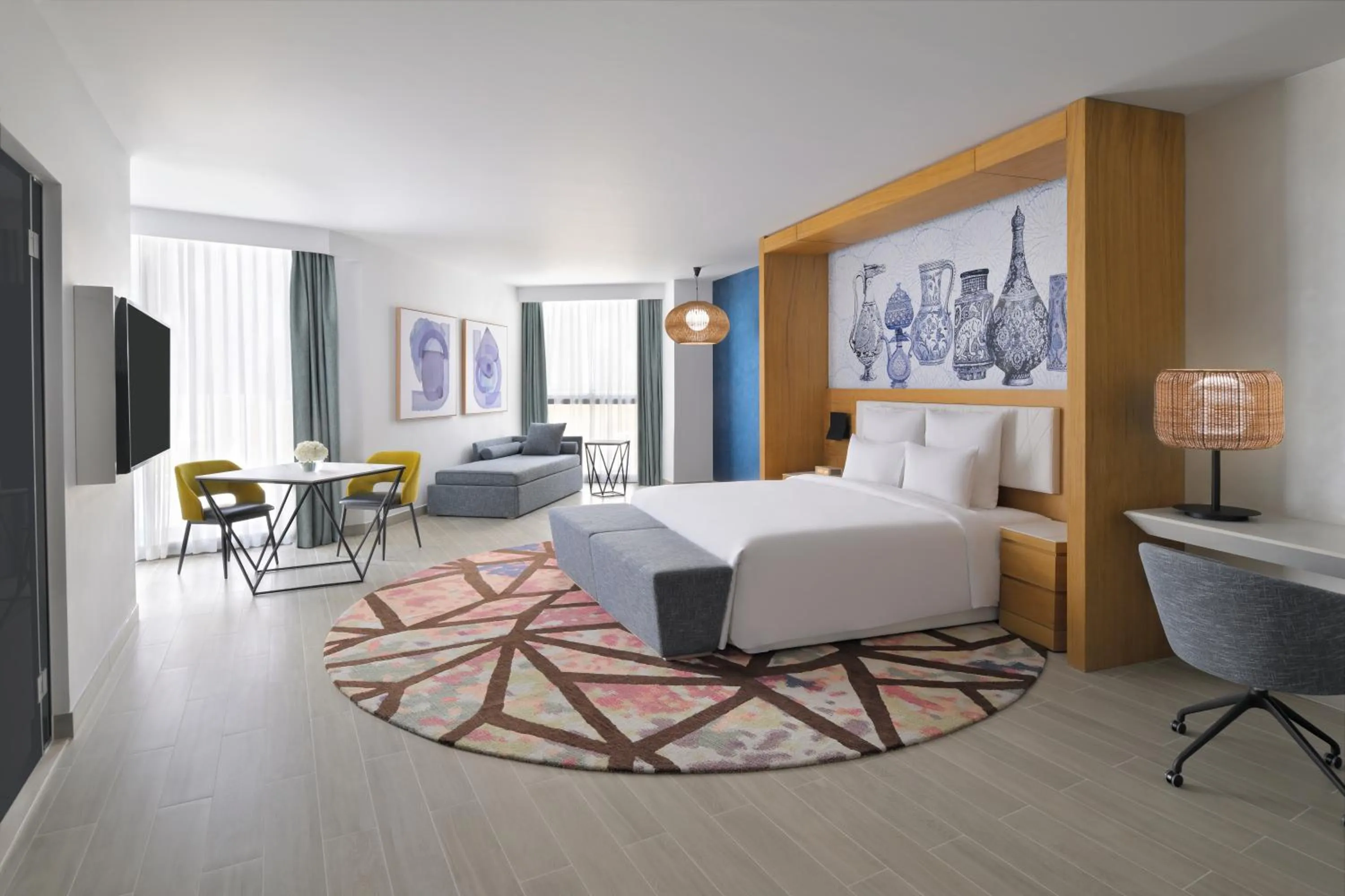 Bedroom, Bed in Mövenpick Hotel & Apartments Ghala Muscat