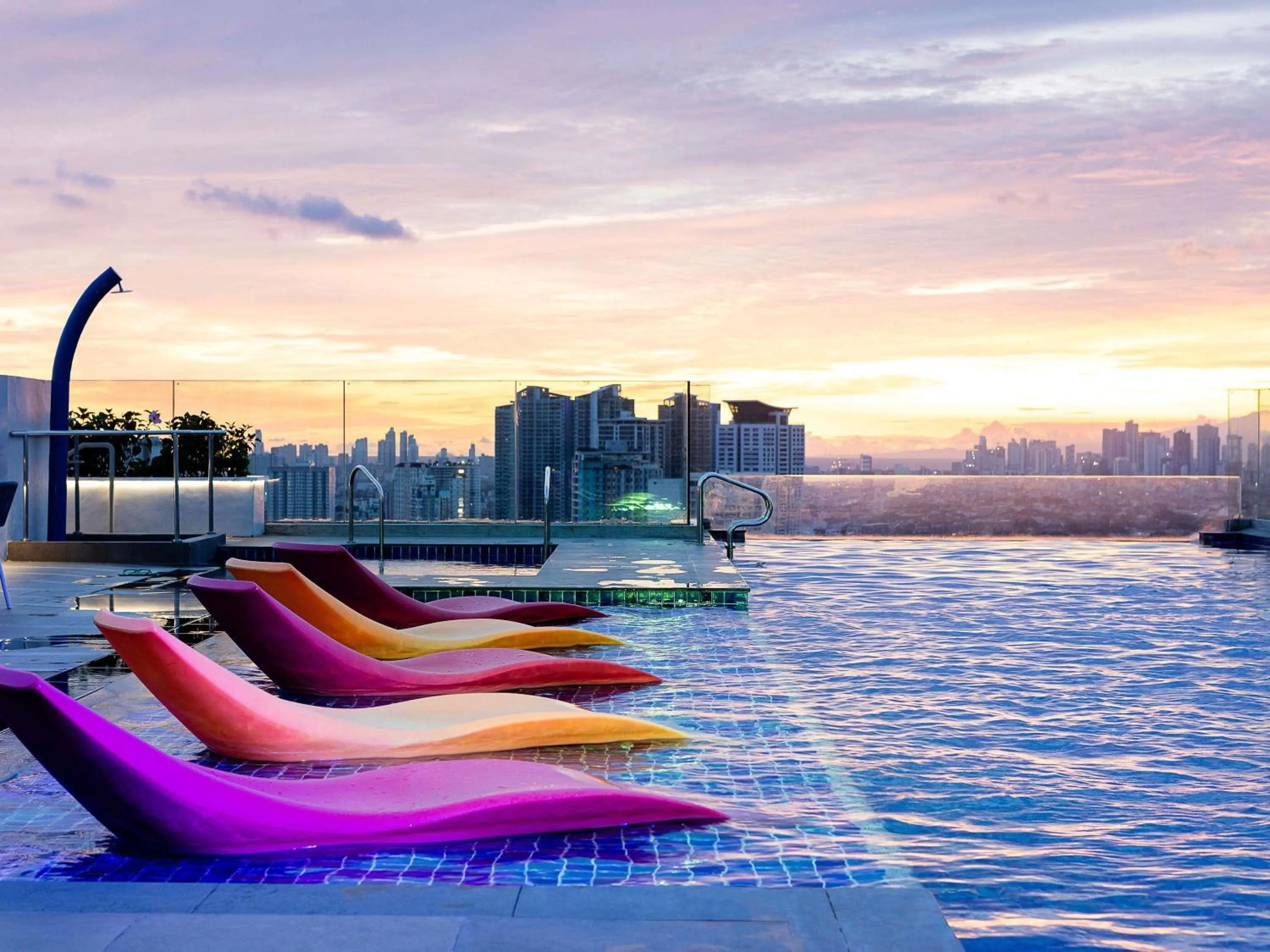 Pool view in ibis Styles Manila Araneta City