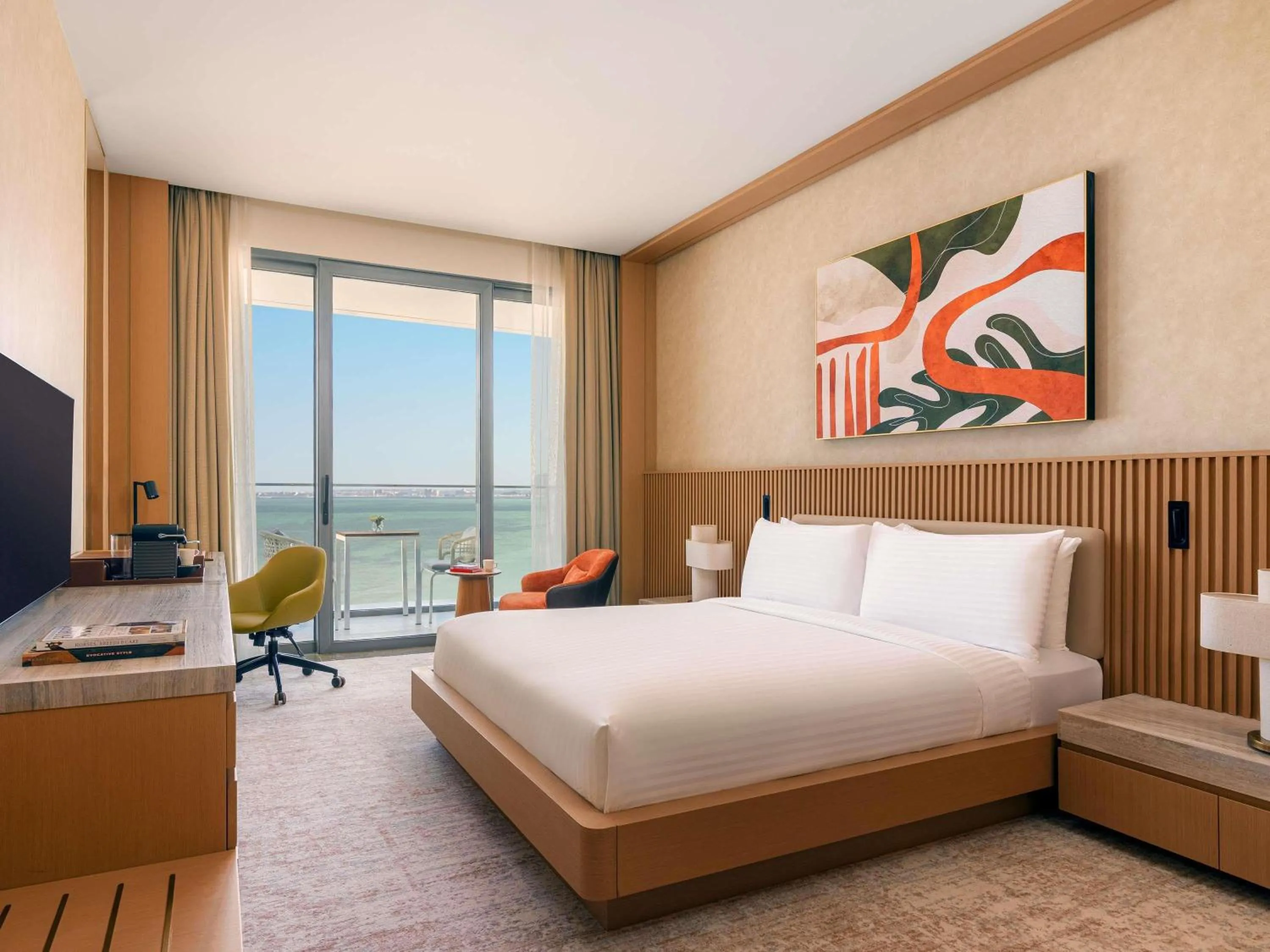 Bedroom, Bed in Rixos Premium Qetaifan Island North