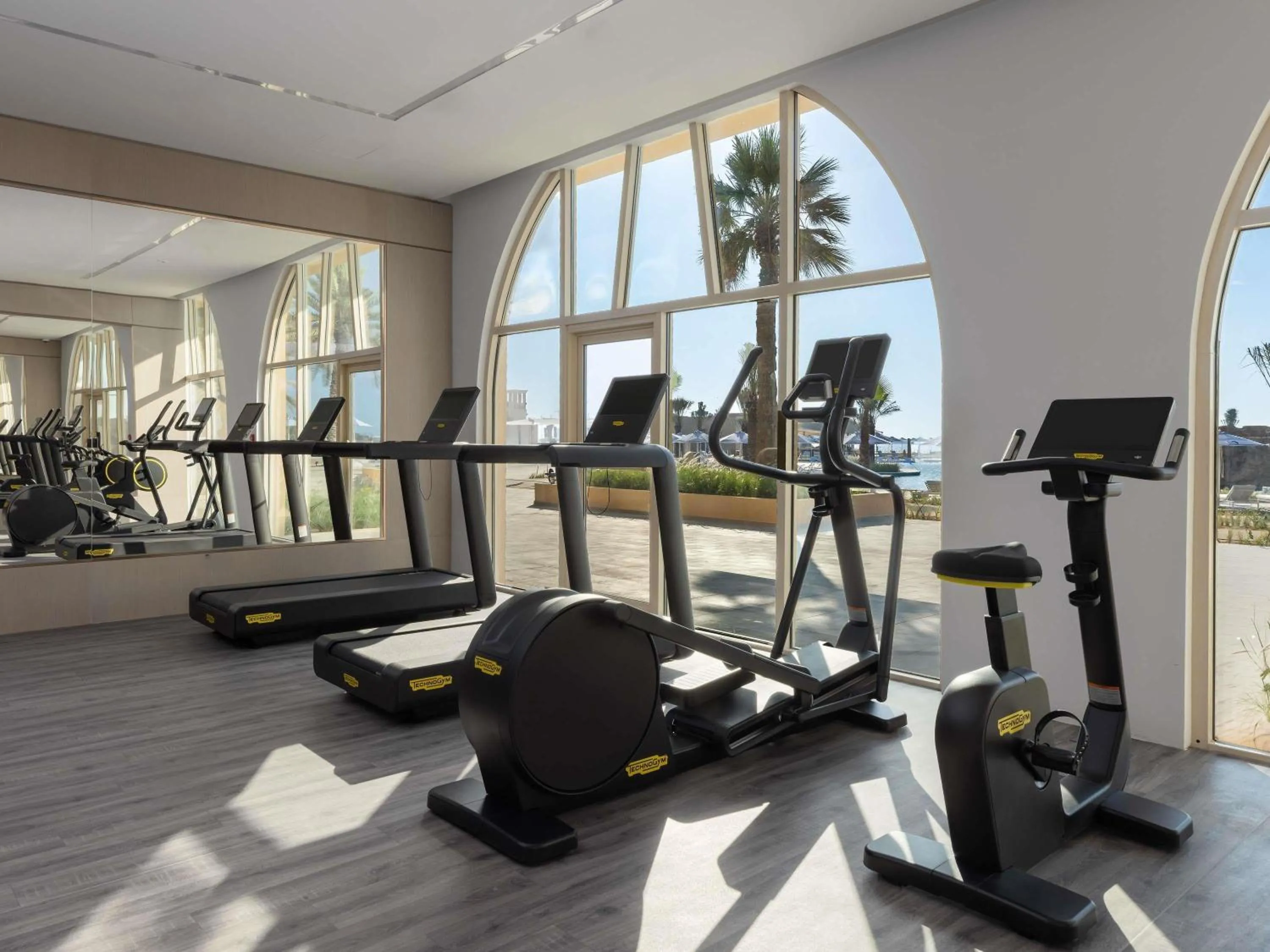 Fitness centre/facilities in Sofitel Al Hamra Beach Resort