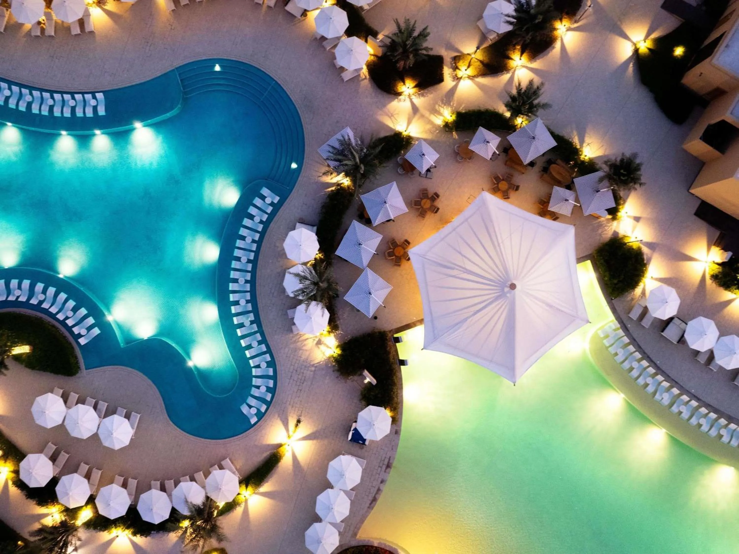 Pool view in Sofitel Al Hamra Beach Resort