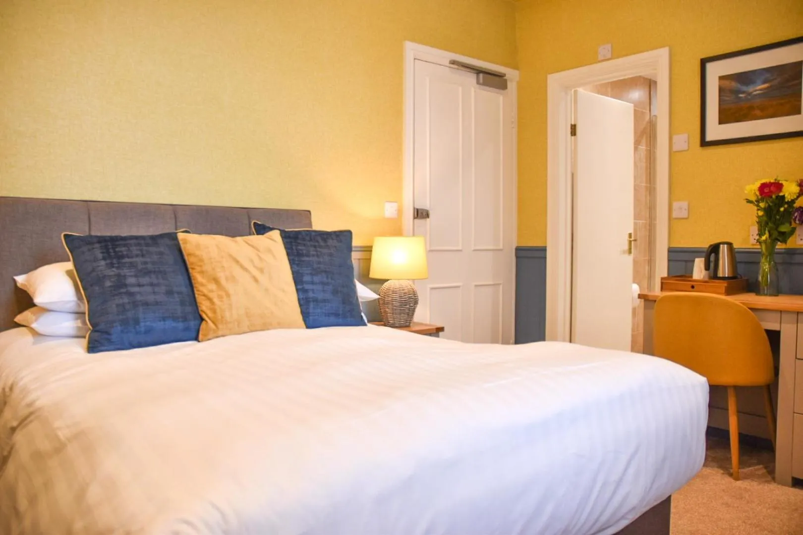 Bed in The Dunstanburgh Castle Hotel