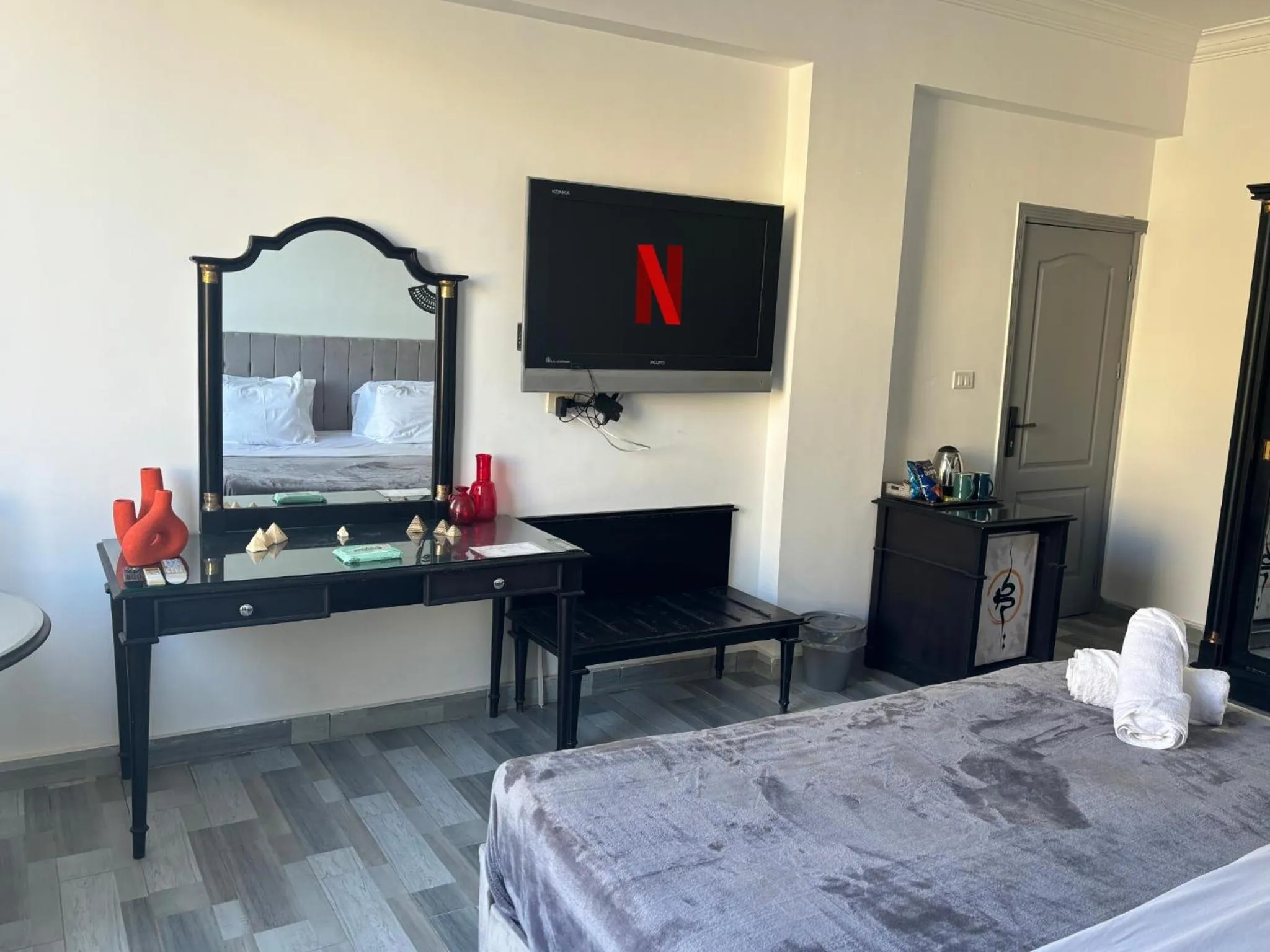 Bed in K Boutique Hotel MedSpa-Pyramids & Grand Egyptian Museum