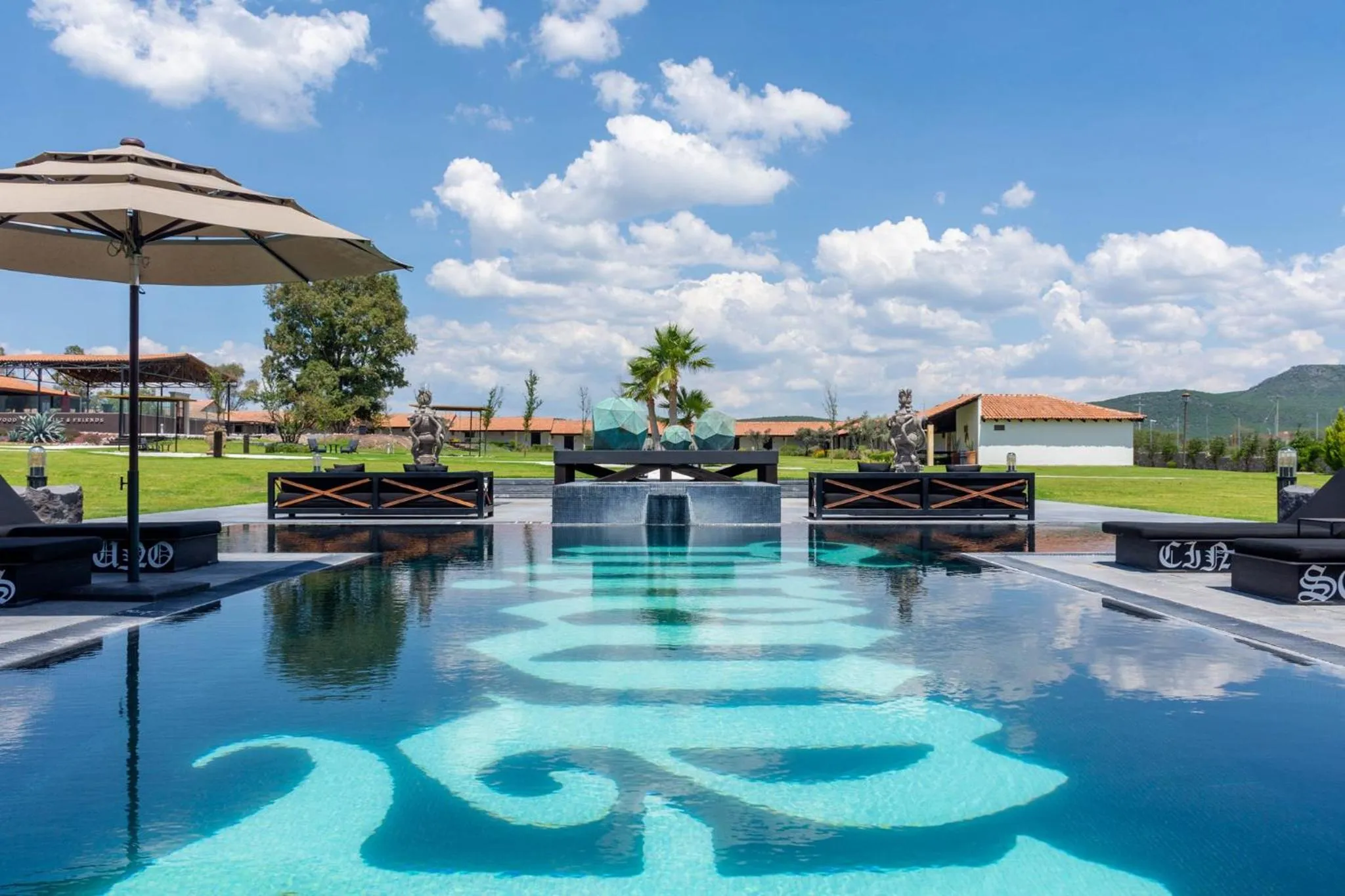 Pool view in Hacienda Los Picachos