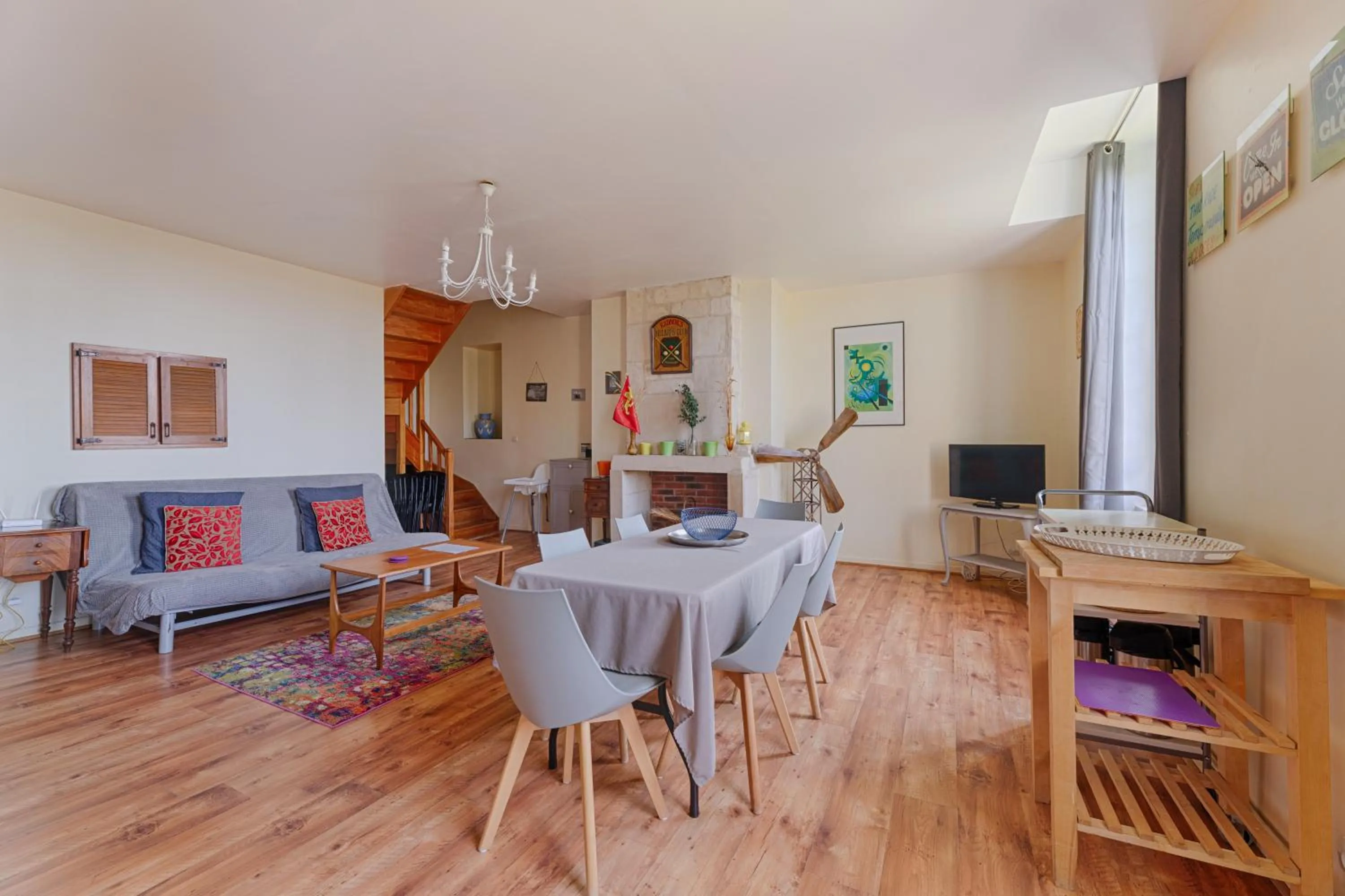 Living room in Château Turgot Gîtes
