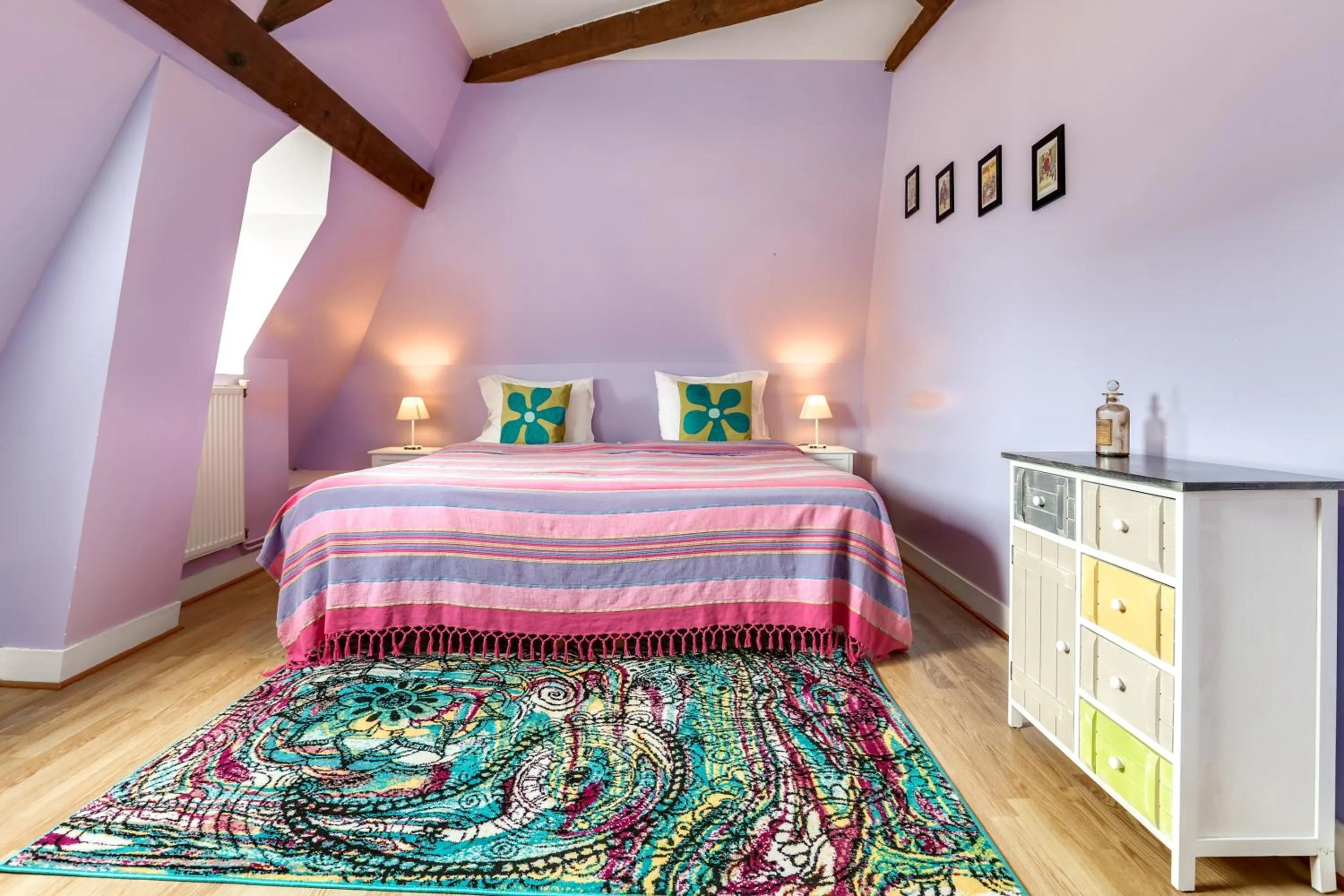 Bedroom, Bed in Château Turgot Gîtes