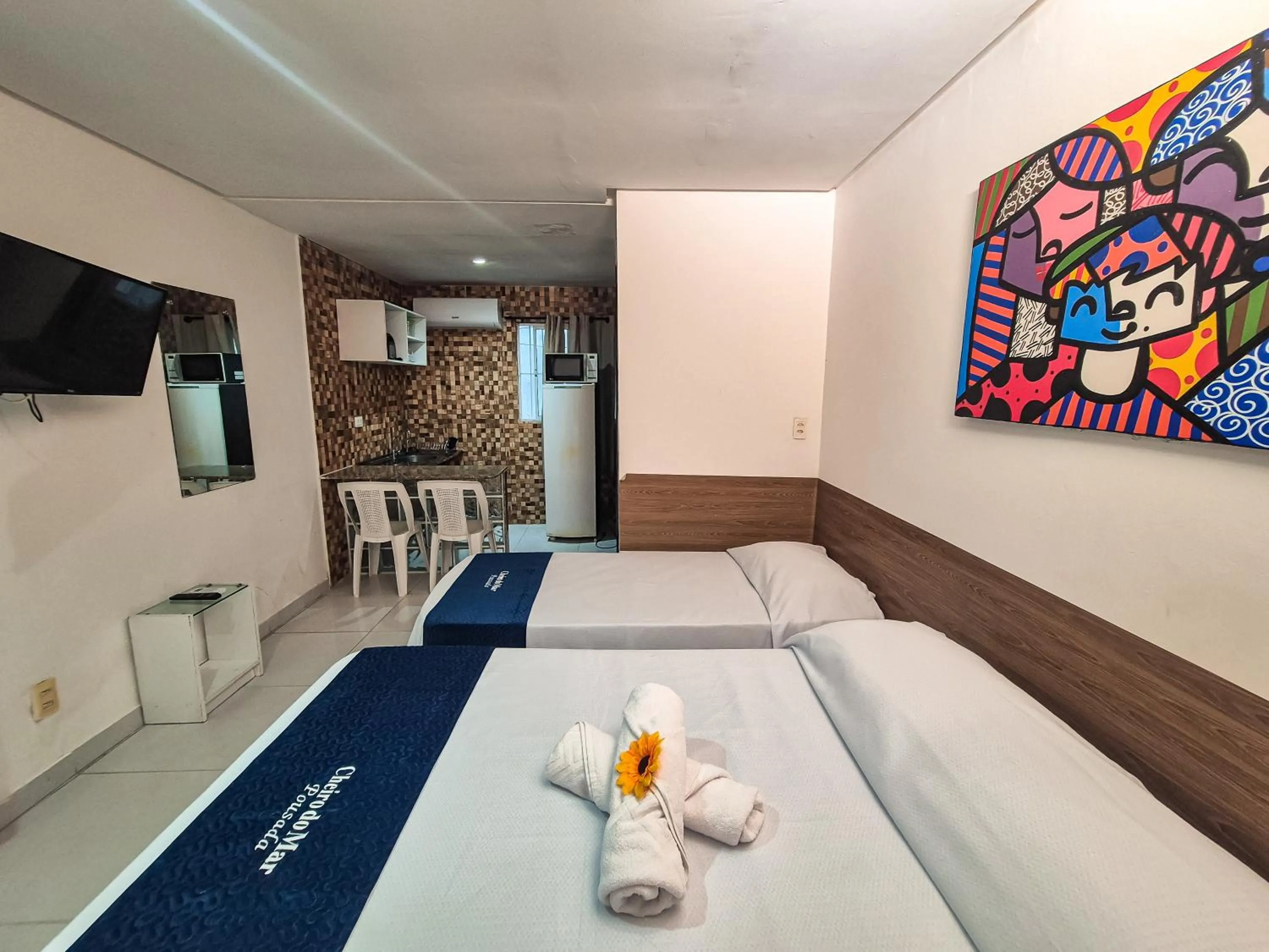 Bed in Pousada Cheiro do Mar