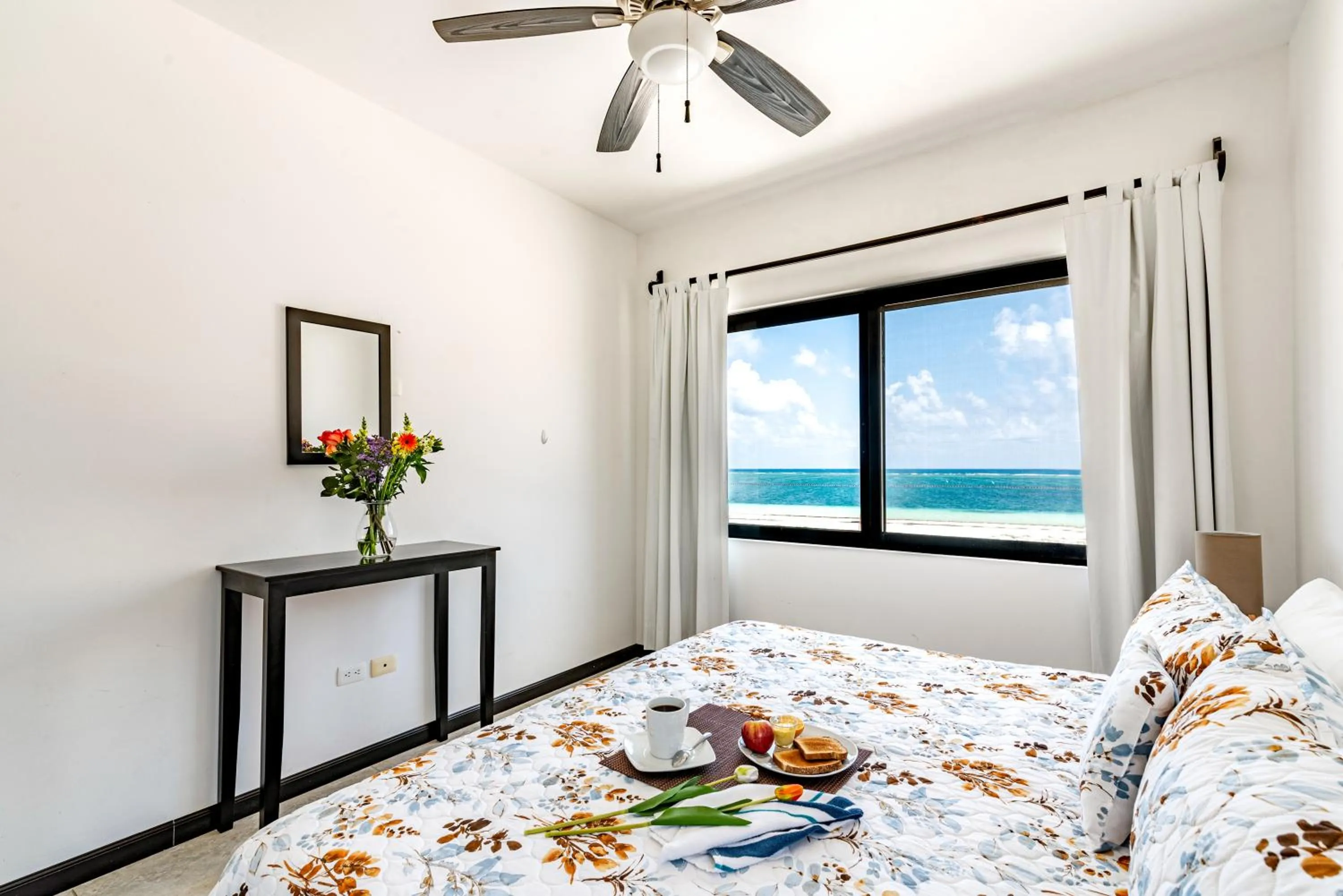 Bed in Vela's Condos Ocean Front