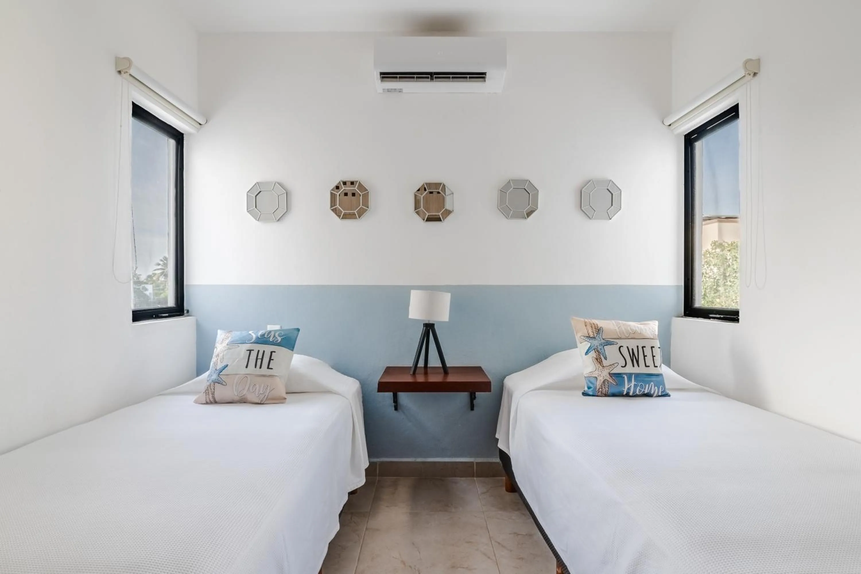 Bed in Vela's Condos Ocean Front