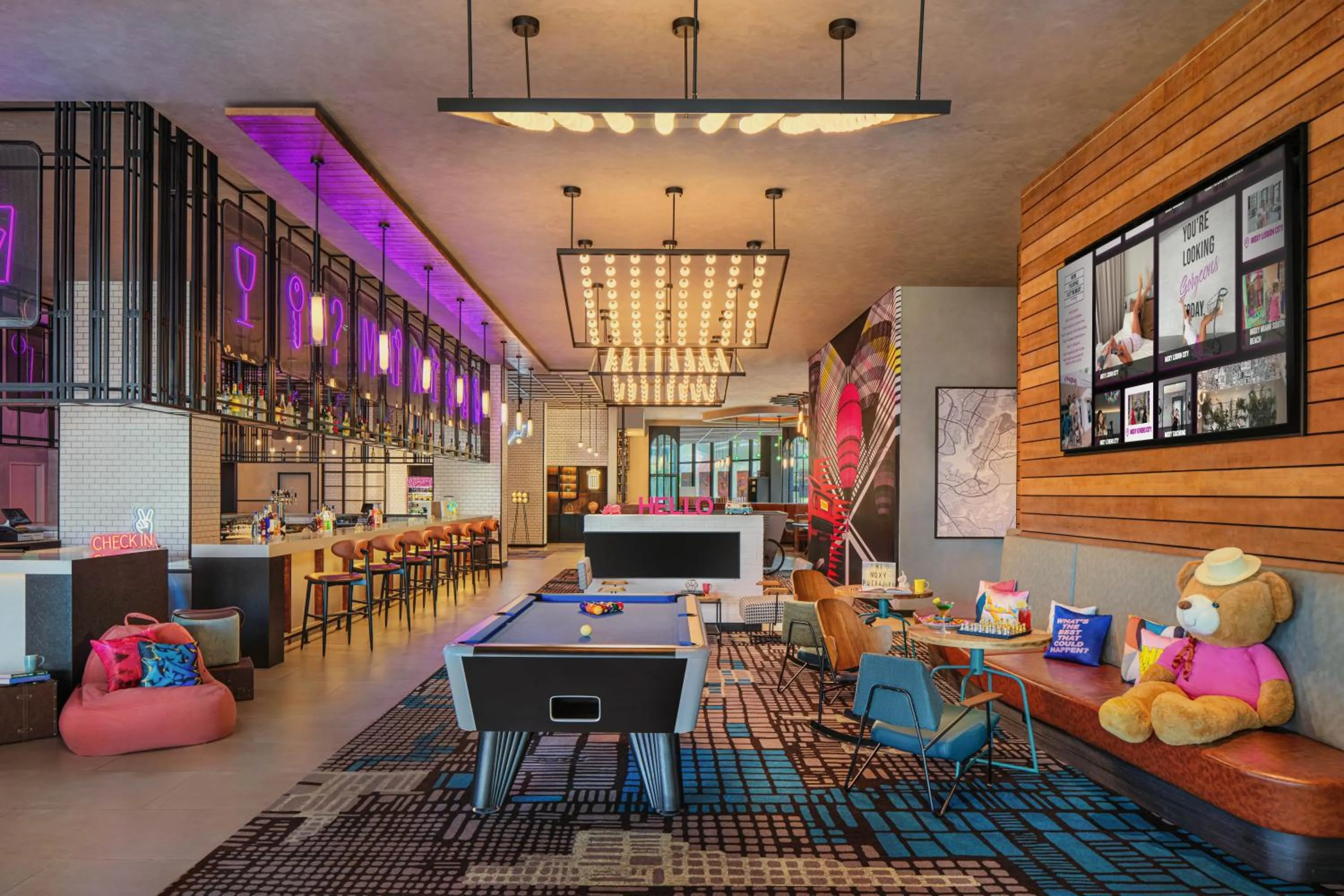 Communal lounge/ TV room in Moxy Putrajaya