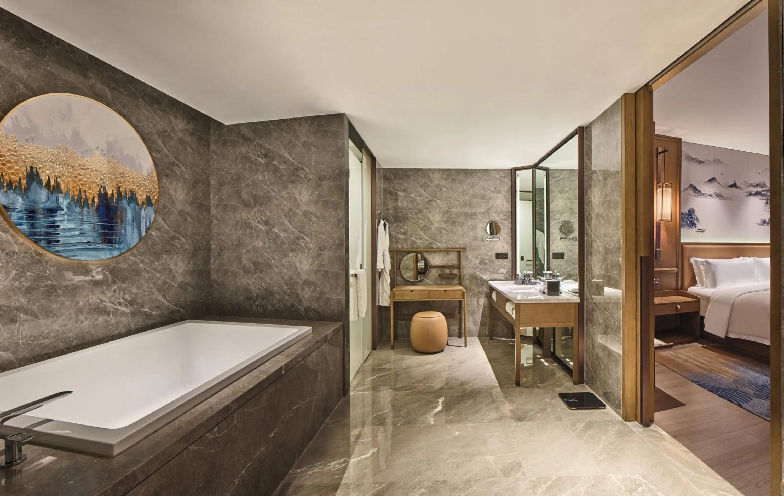 Bed in Crowne Plaza Chengdu Wuhou by IHG