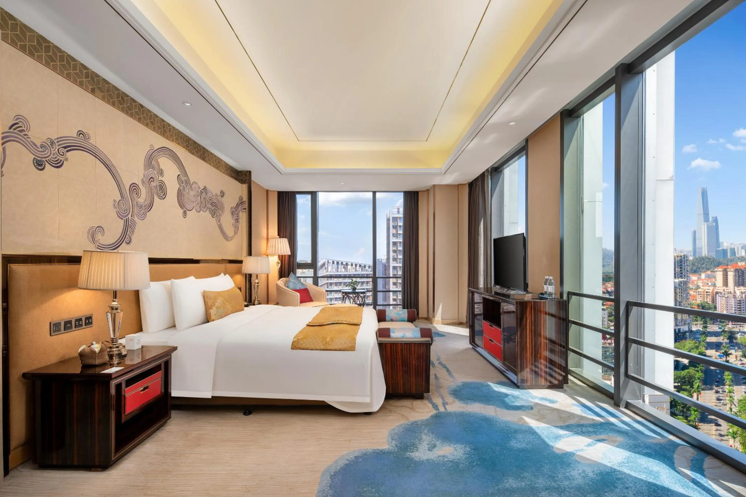 Photo of the whole room, Bed in Wanda Vista Dongguan
