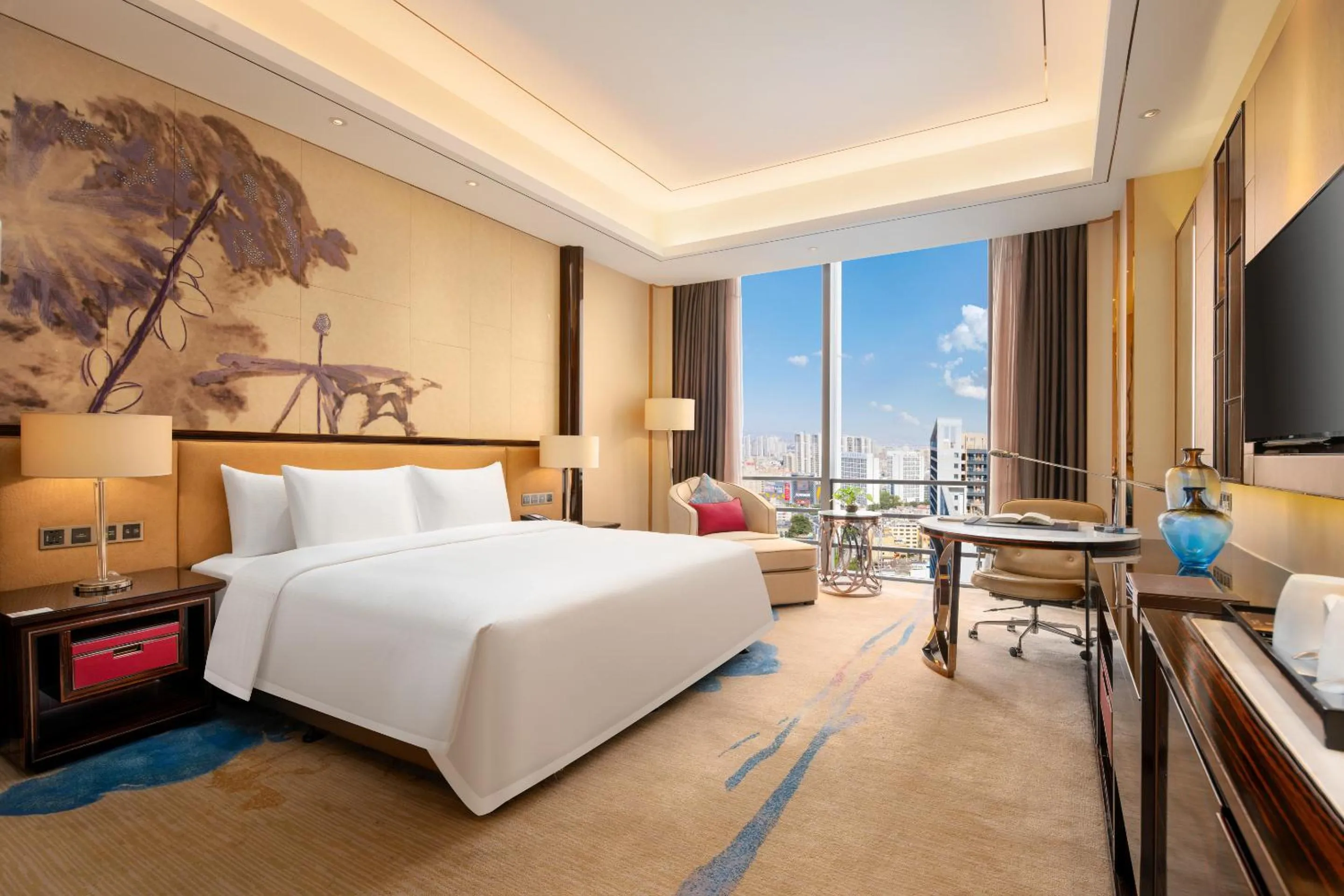 Photo of the whole room, Bed in Wanda Vista Dongguan