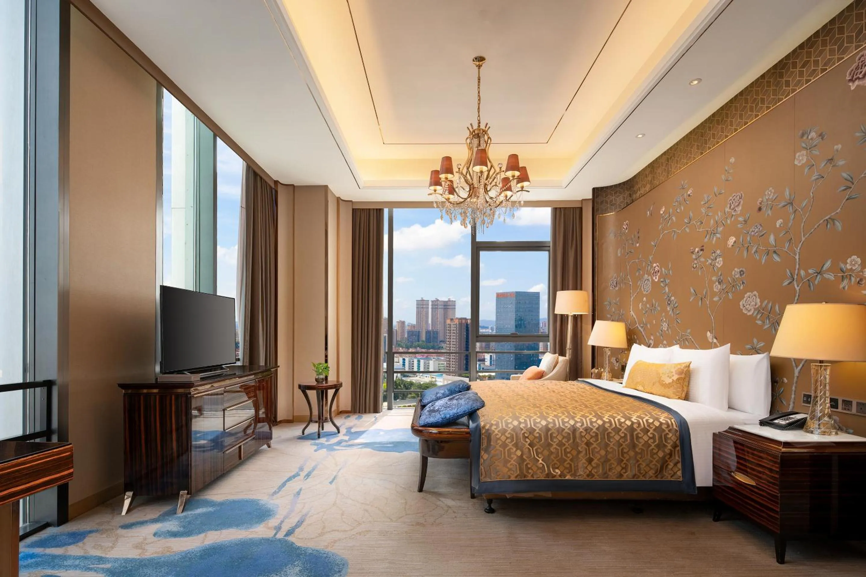 Bedroom, Bed in Wanda Vista Dongguan