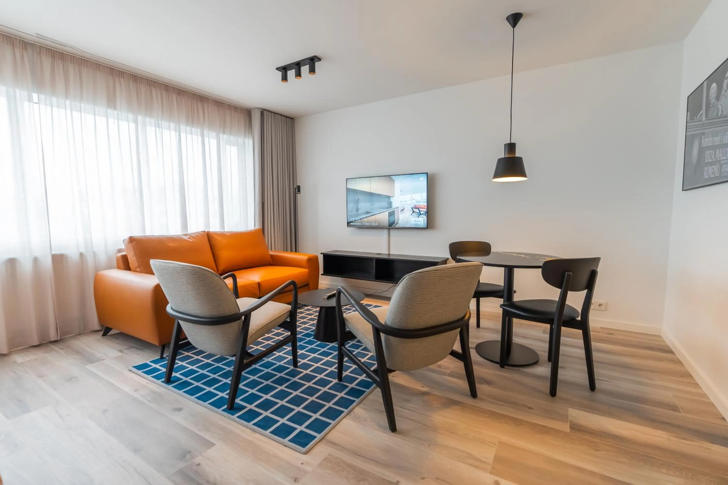 Seating area in Hlemmur Suites