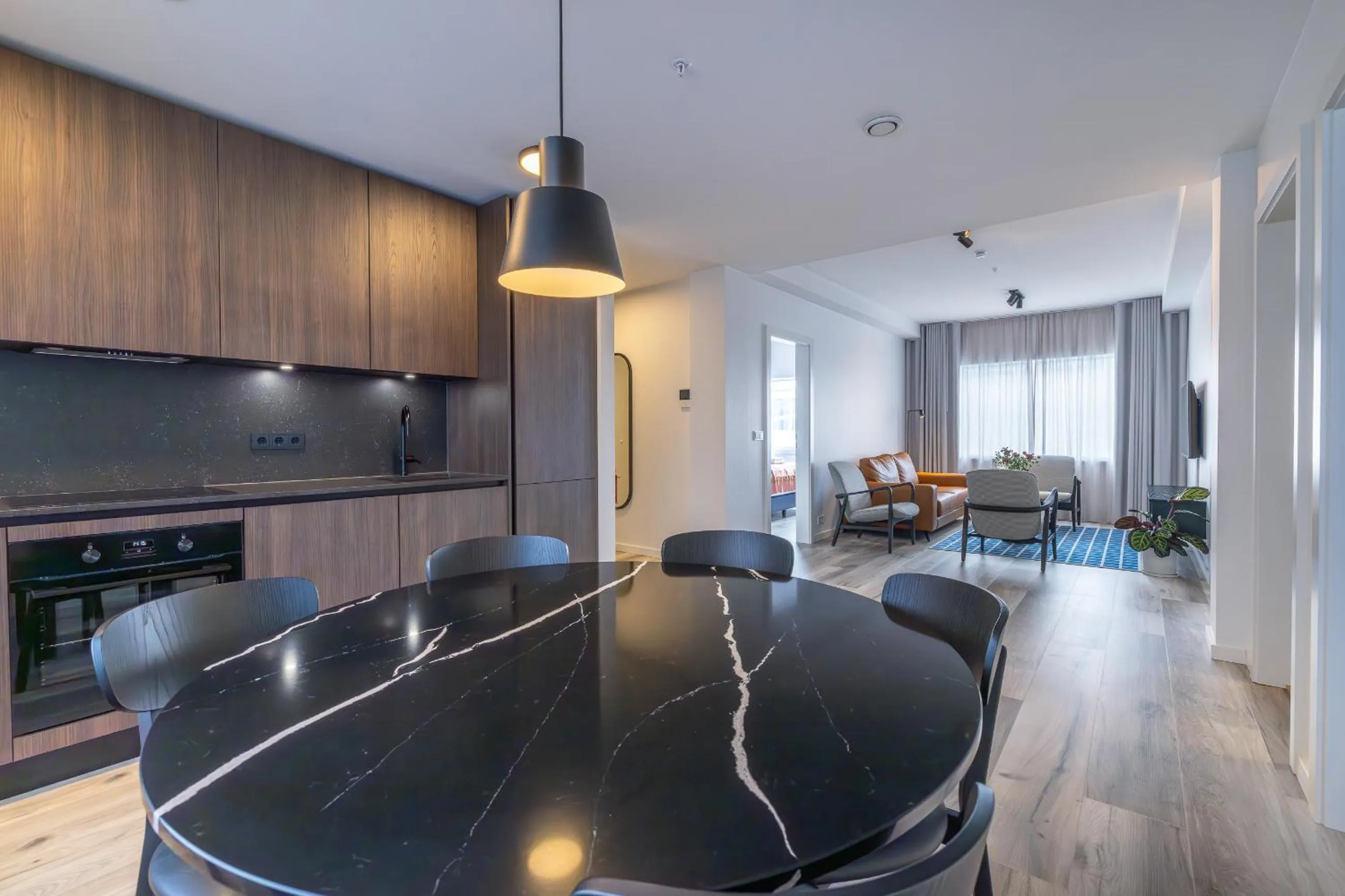 Dining area in Hlemmur Suites