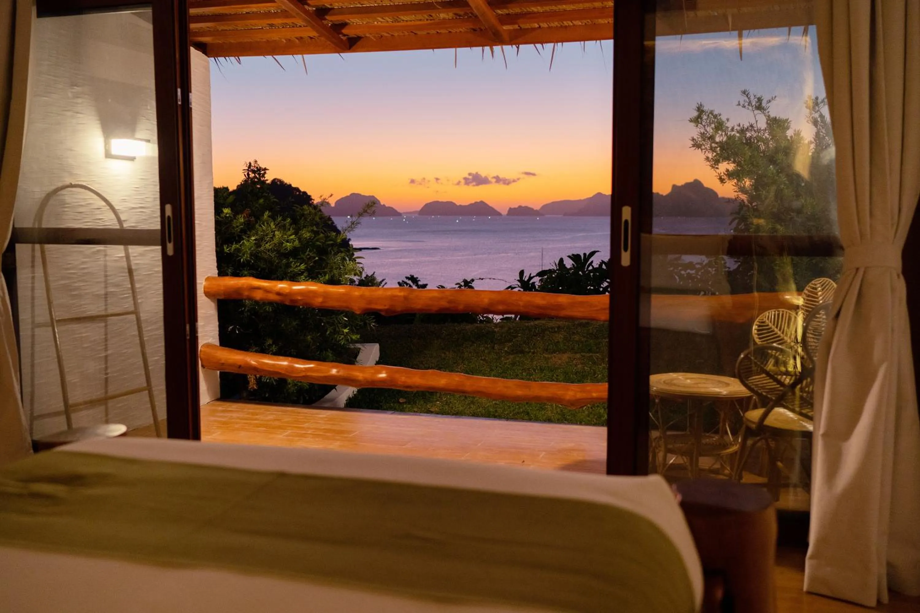 View (from property/room), Bed in El Nido Bayview Resort