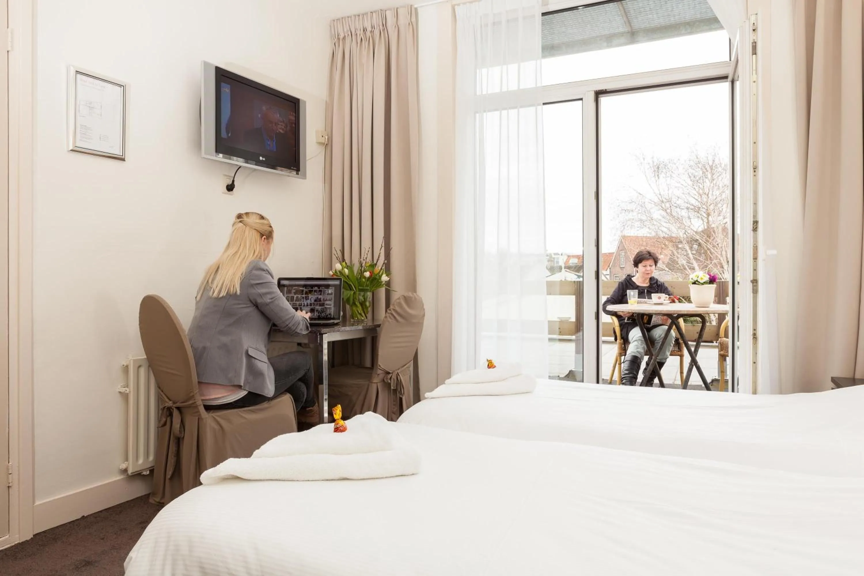 Bed in Hotel Stad en Land