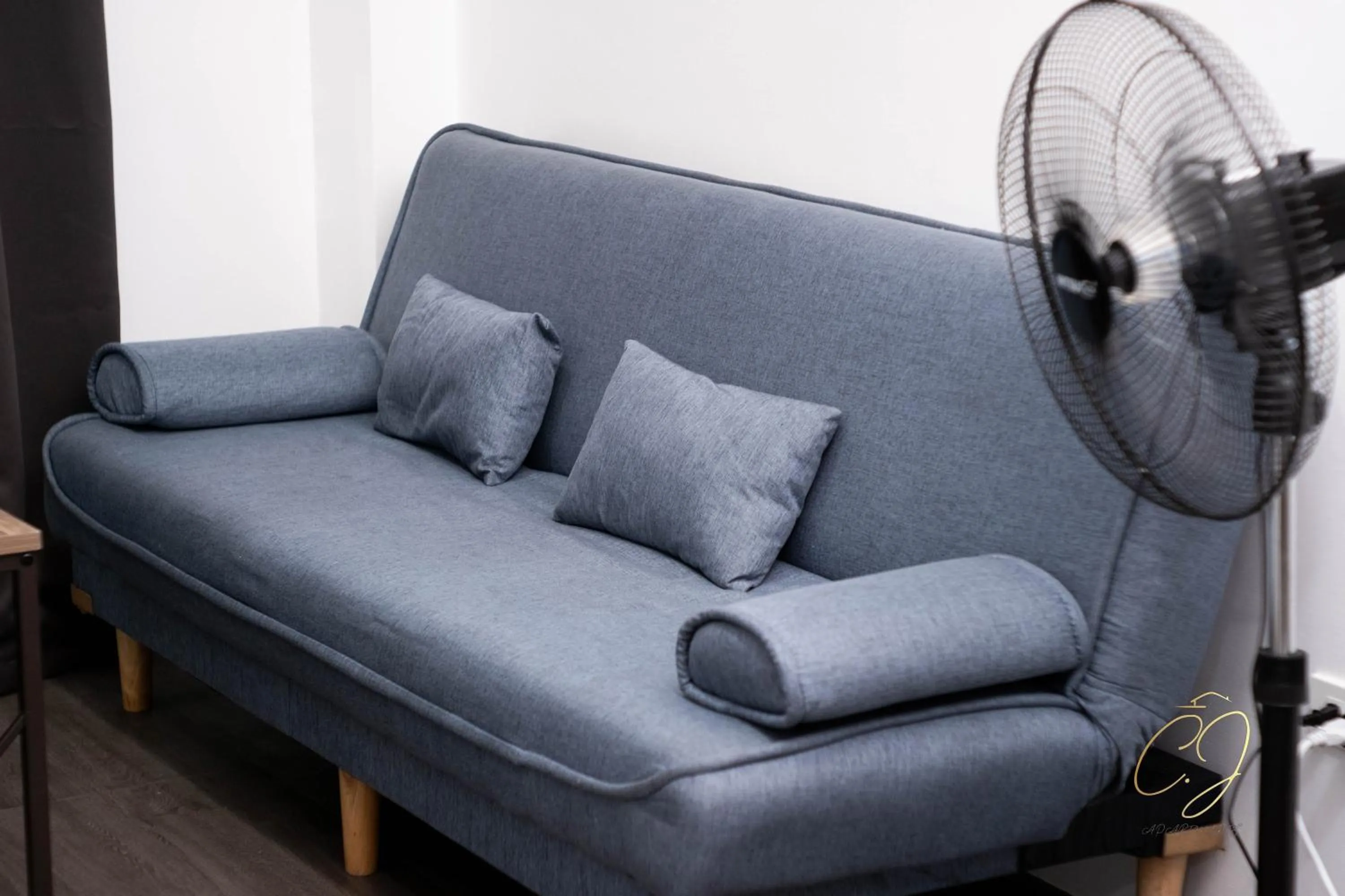 Seating area in CJ Apartments