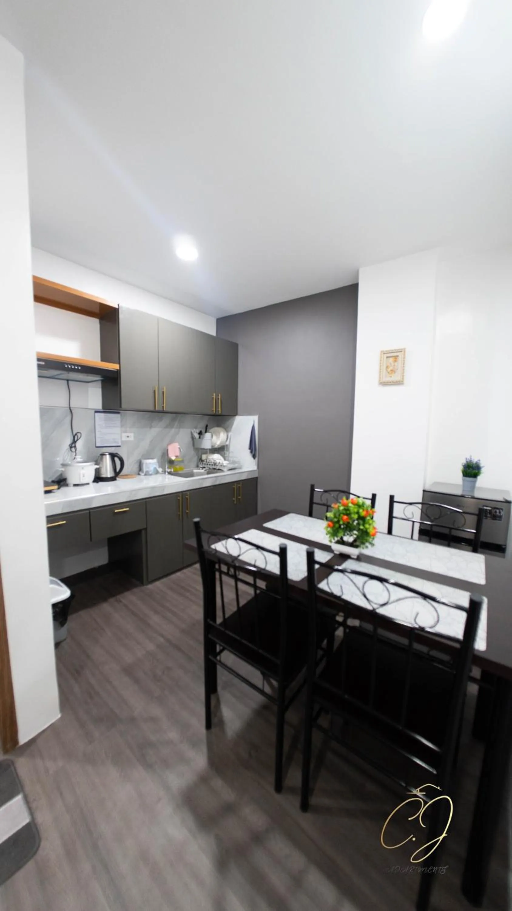 Kitchen or kitchenette in CJ Apartments