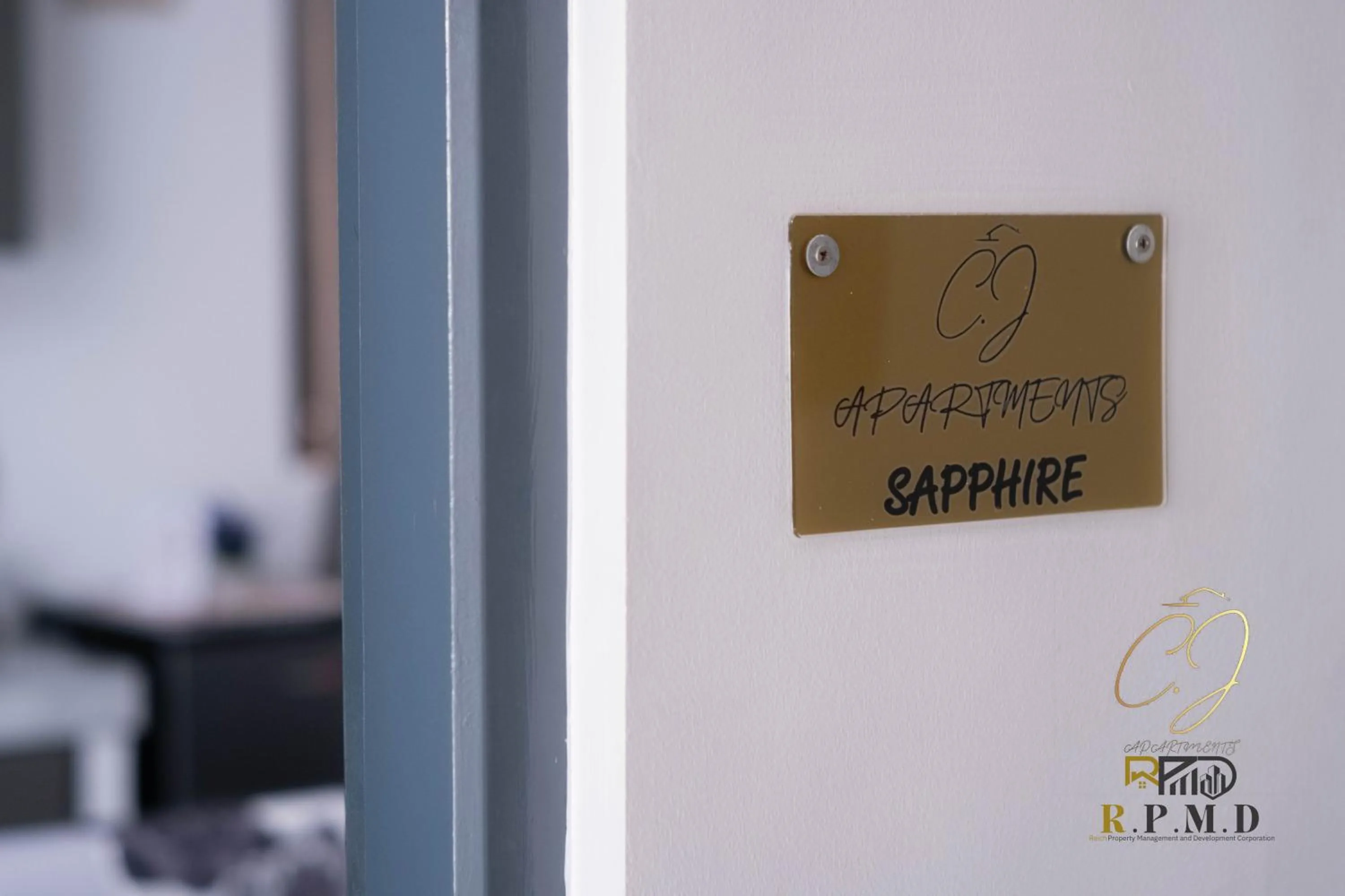 Property logo or sign in CJ Apartments