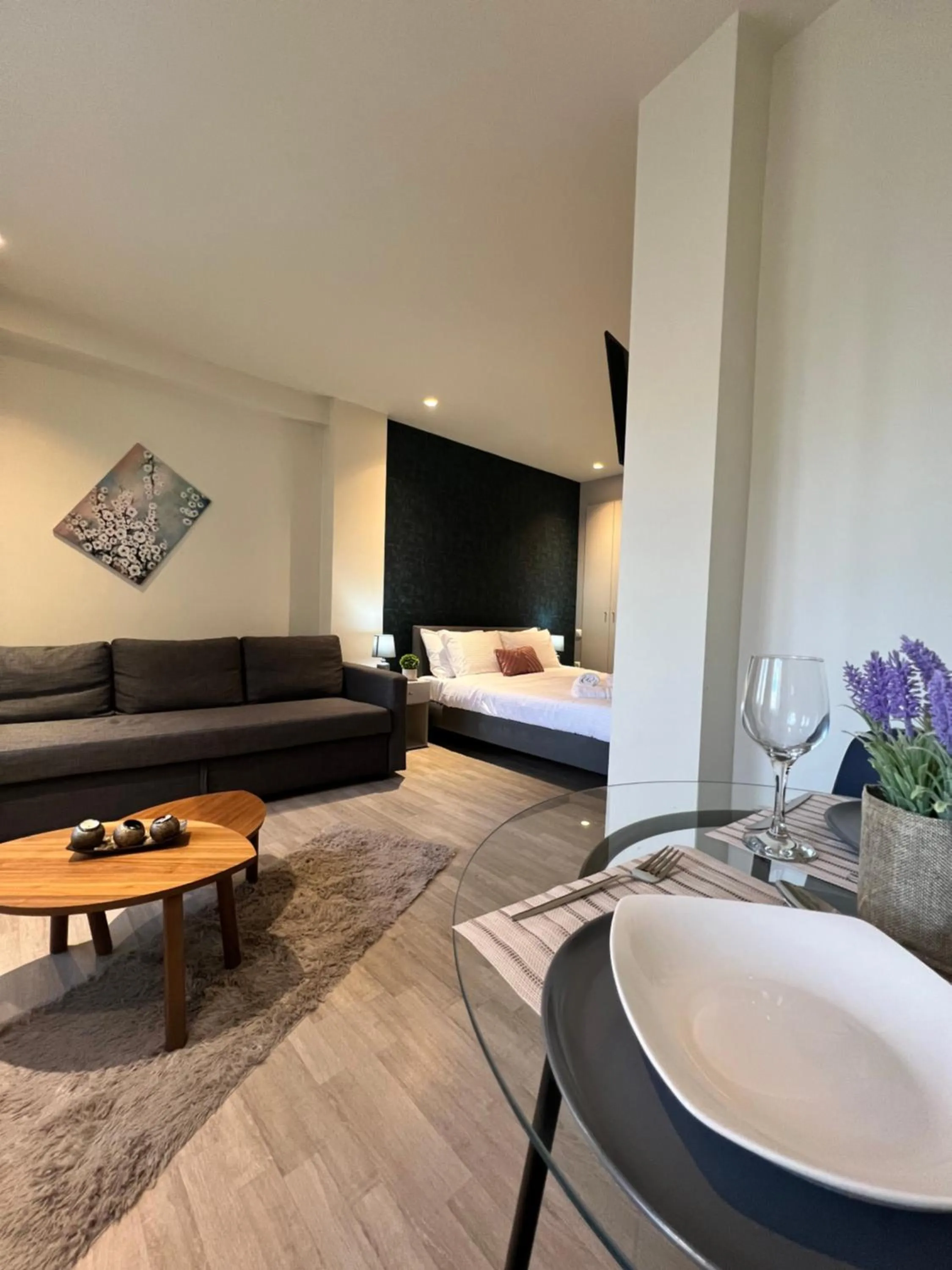 Bed in Athenian Retreat Penthouses