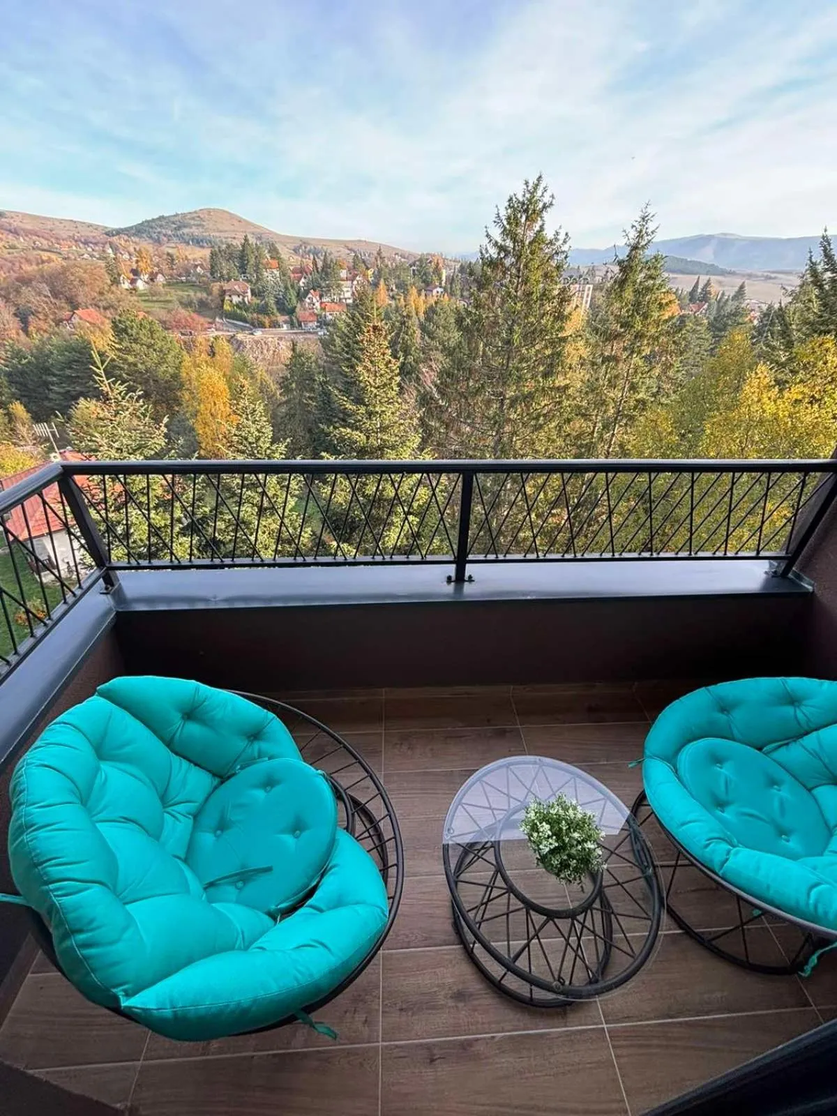 Balcony/Terrace in Zlatiborske terase Spa&Wellness