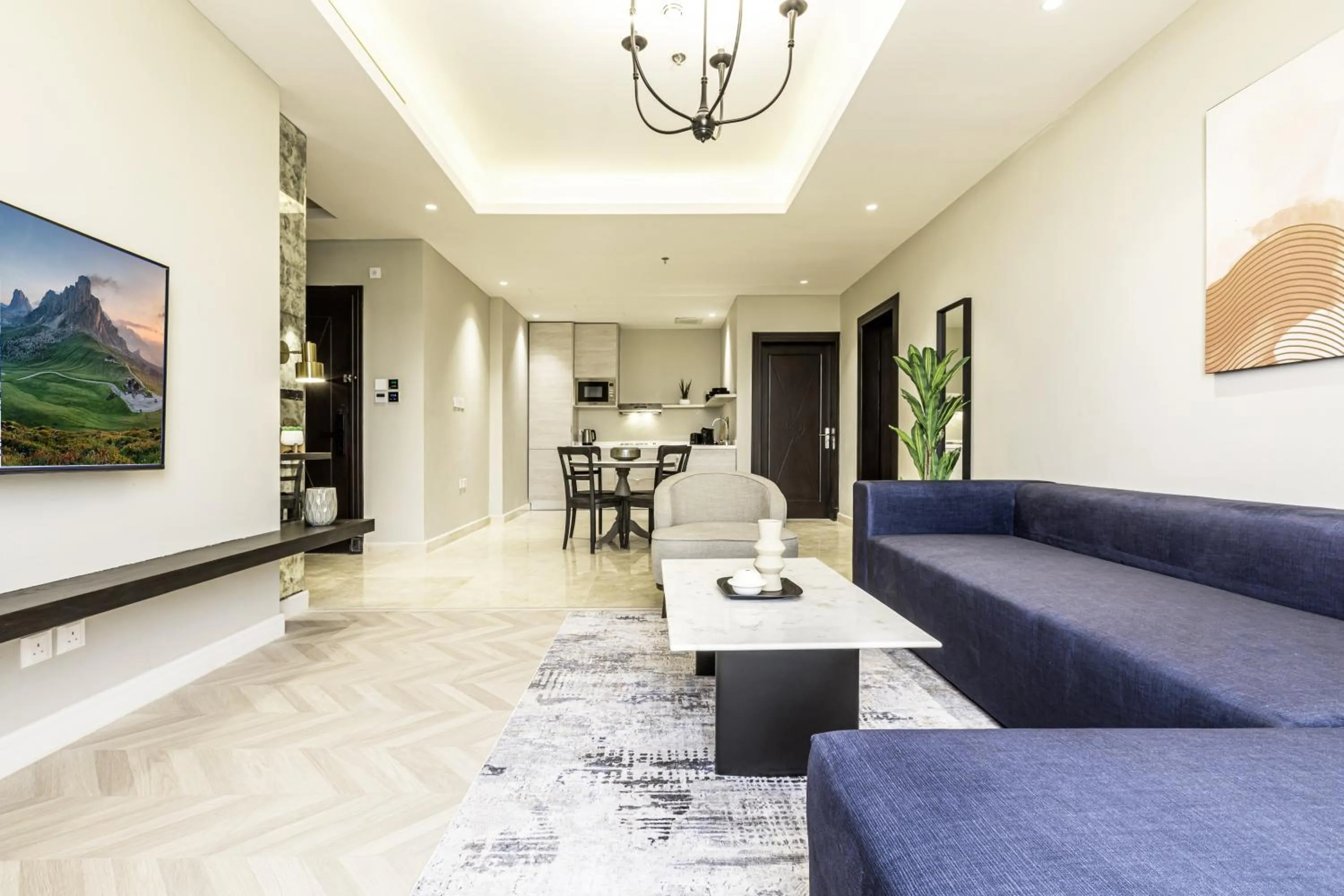 Living room in Stella Stays Olaya Tower 1 - Furnished Apartments