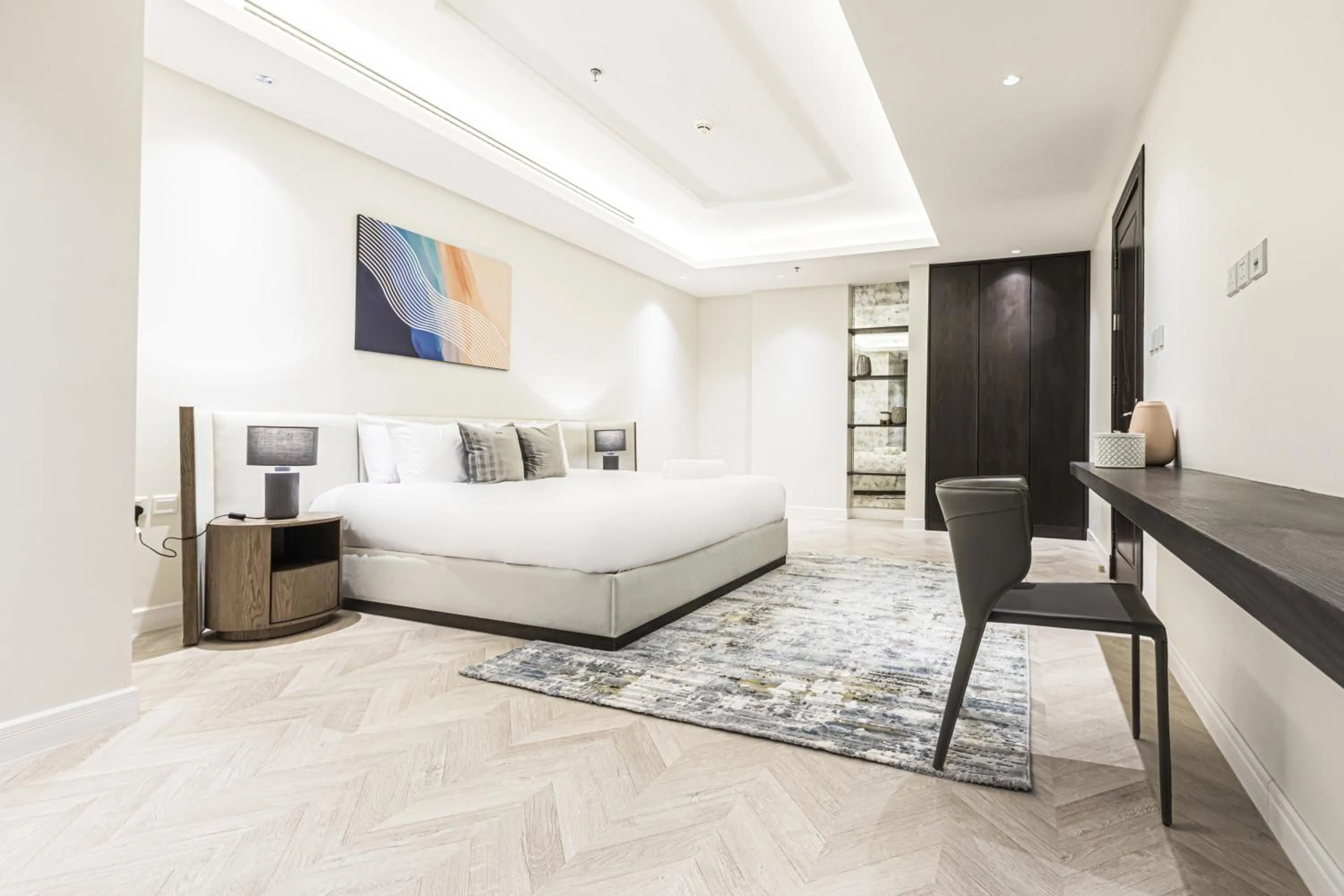 Bedroom, Bed in Stella Stays Olaya Tower 1 - Furnished Apartments