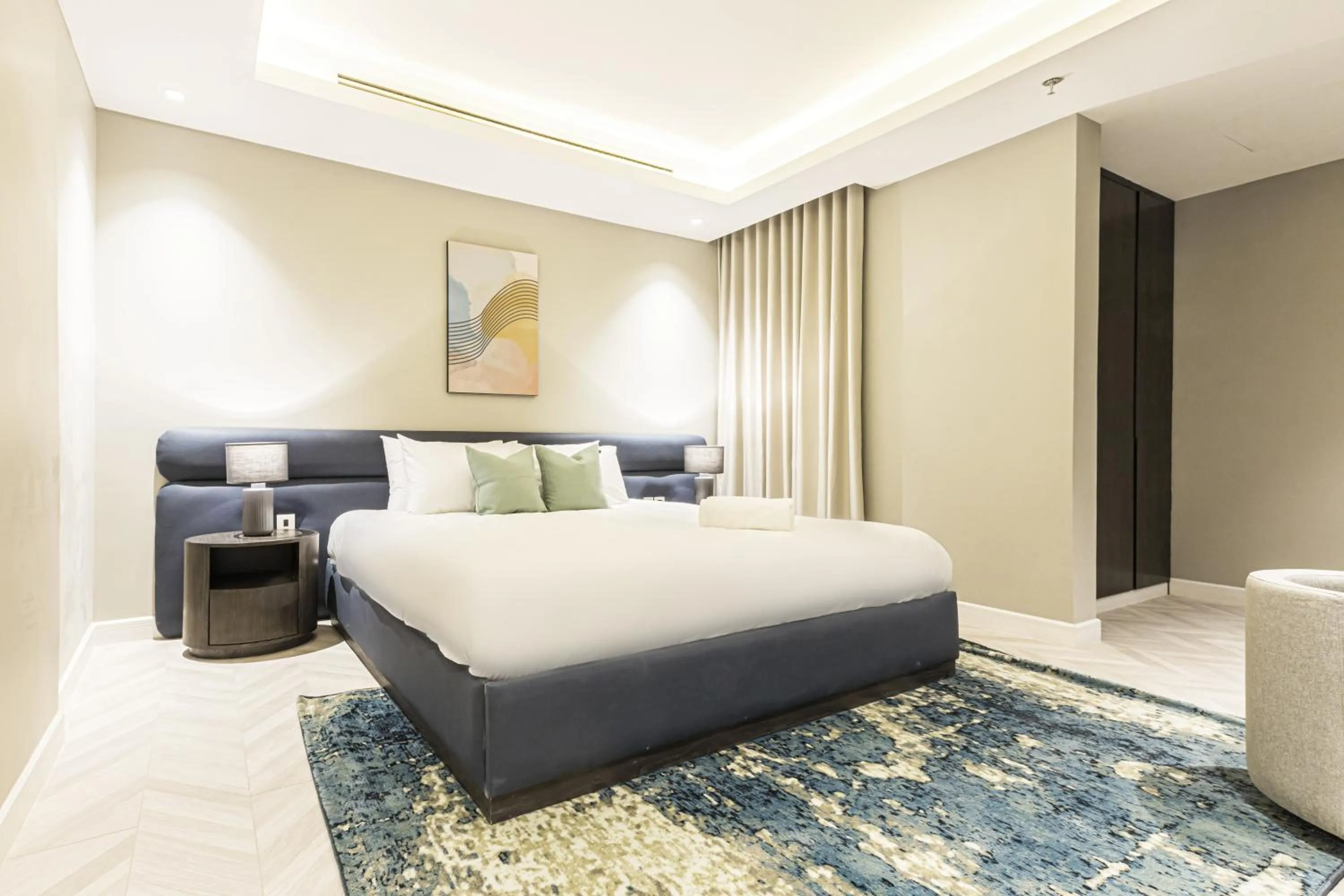 Bedroom, Bed in Stella Stays Olaya Tower 1 - Furnished Apartments