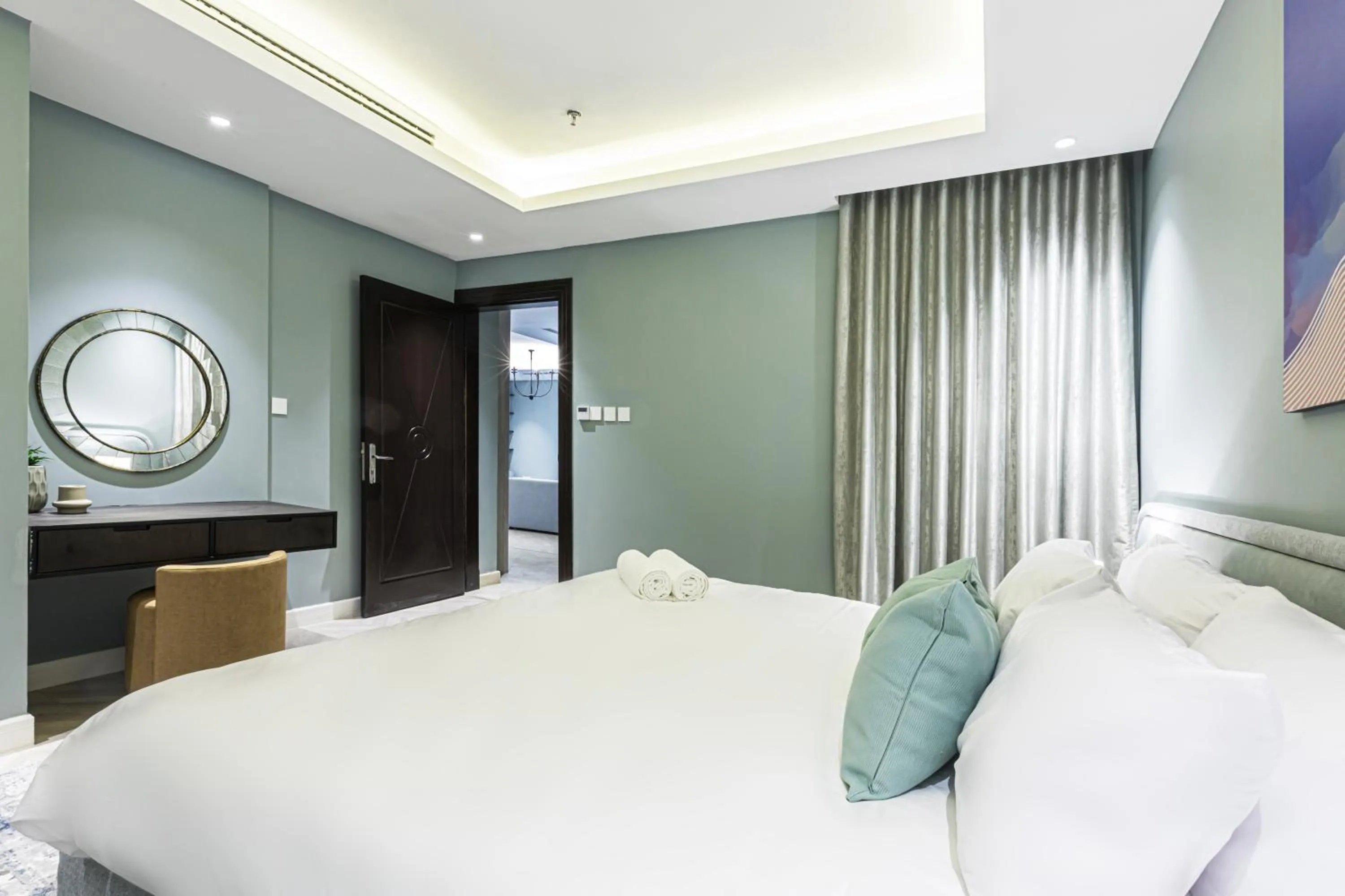 Bedroom, Bed in Stella Stays Olaya Tower 1 - Furnished Apartments