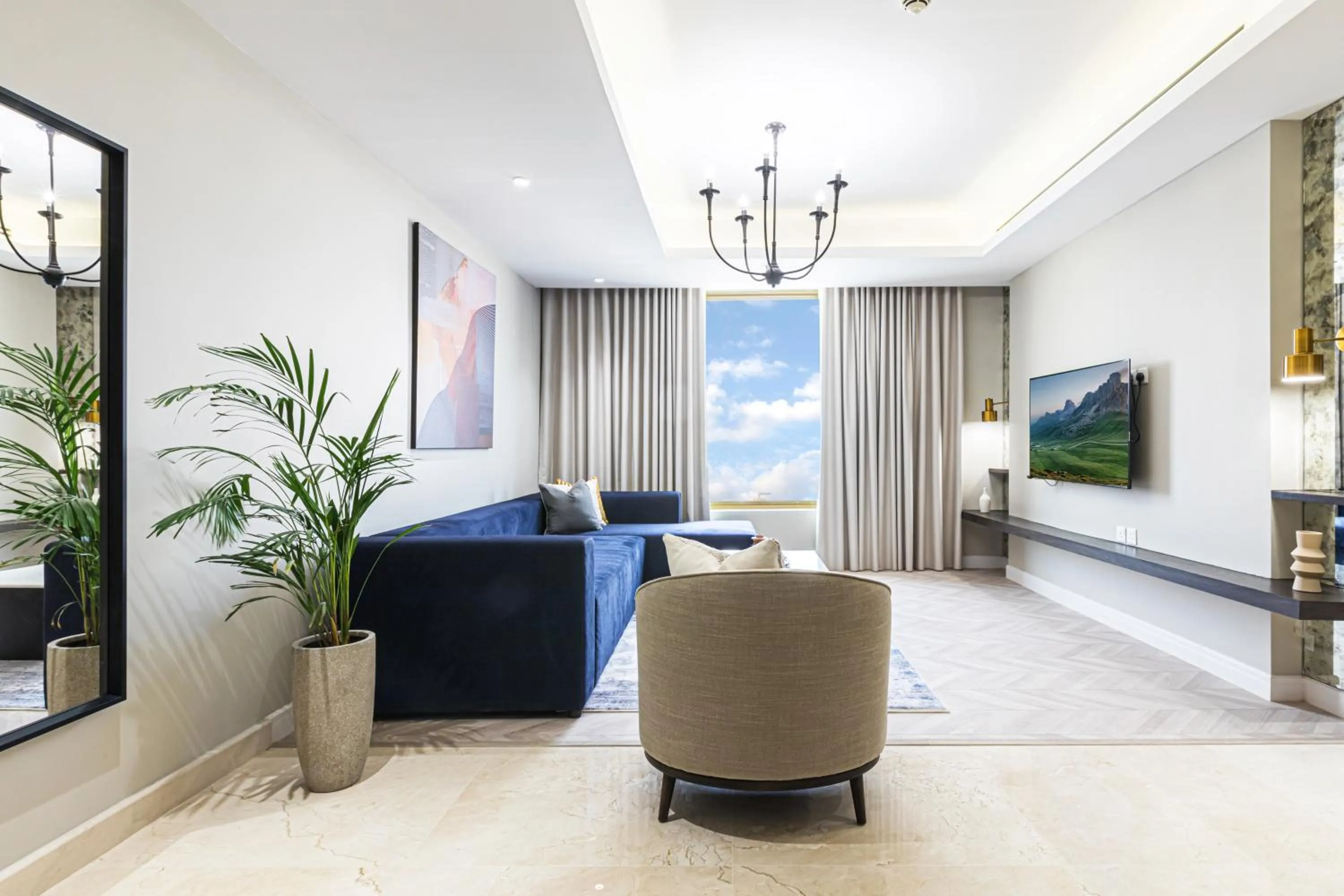 Living room in Stella Stays Olaya Tower 1 - Furnished Apartments