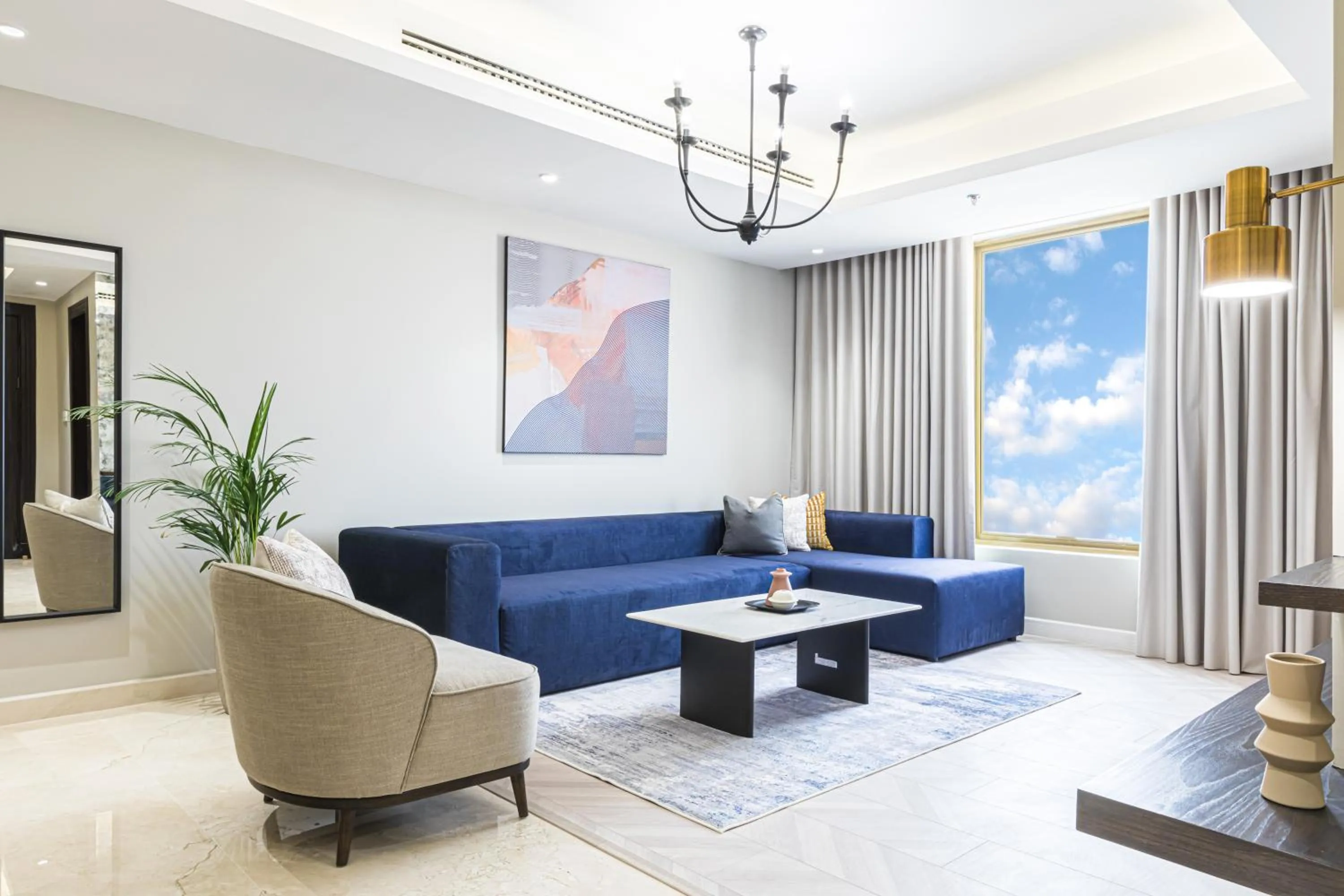 Living room in Stella Stays Olaya Tower 1 - Furnished Apartments