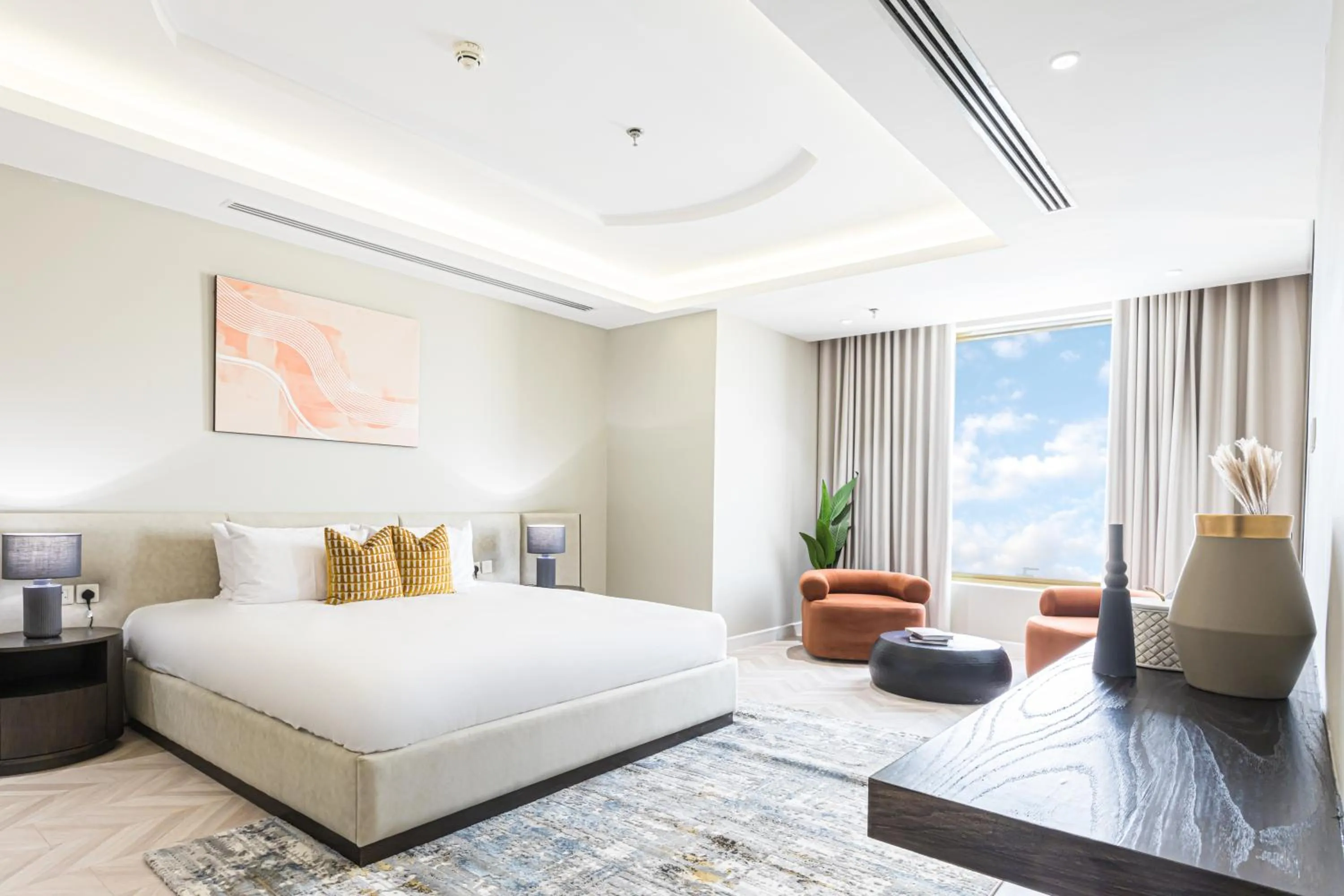 Bedroom, Bed in Stella Stays Olaya Tower 1 - Furnished Apartments