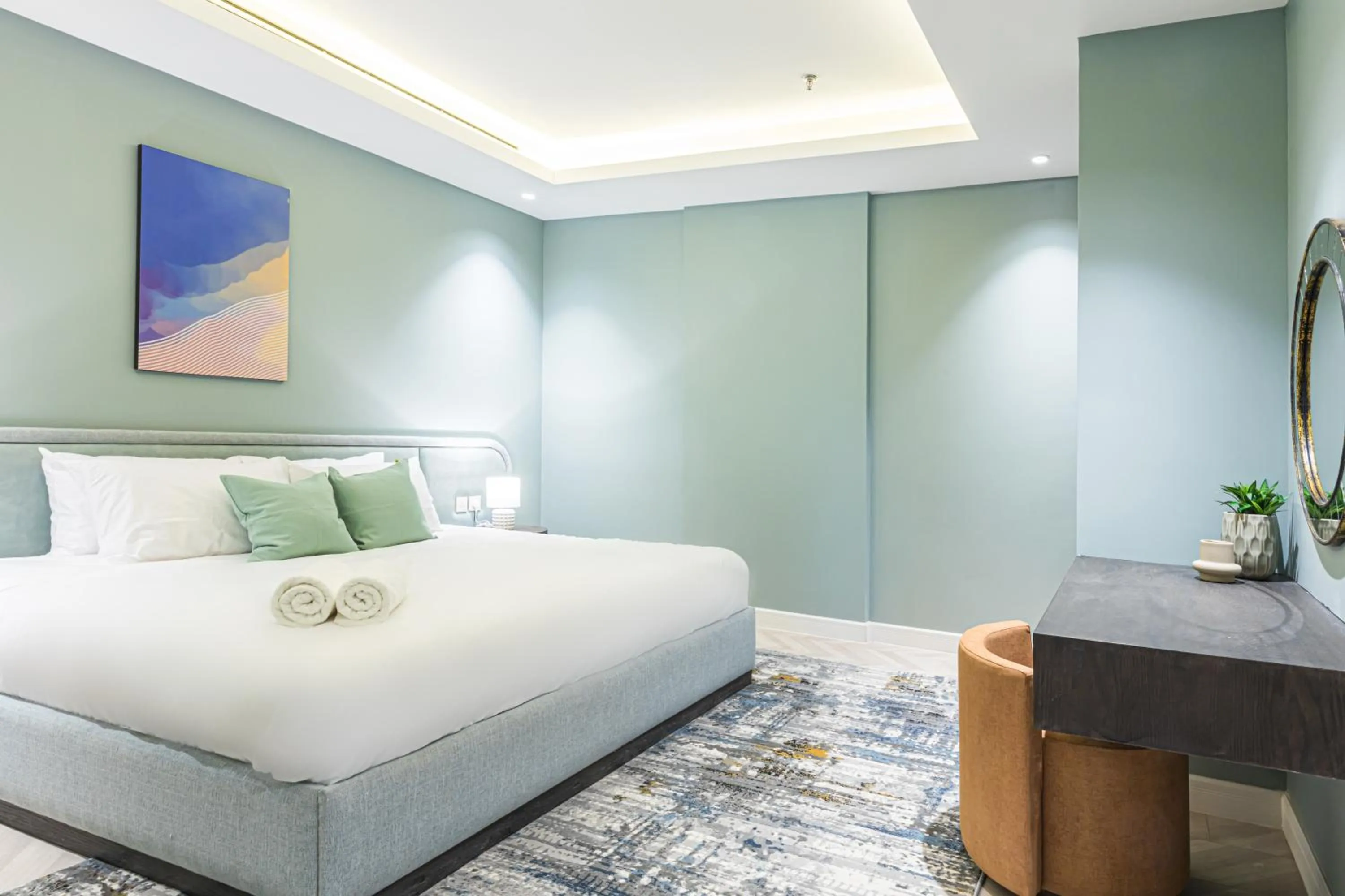 Bedroom, Bed in Stella Stays Olaya Tower 1 - Furnished Apartments