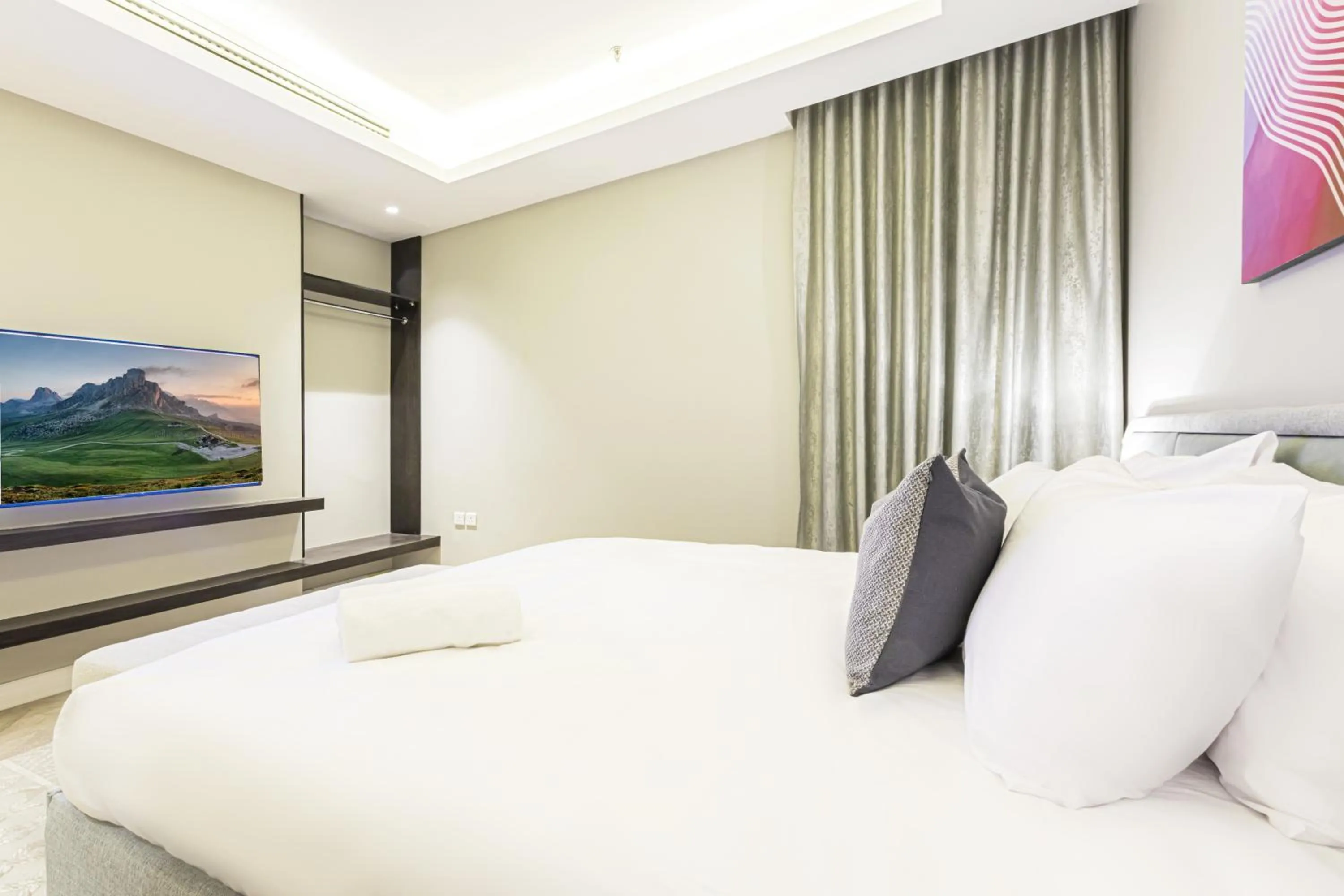 Bedroom, Bed in Stella Stays Olaya Tower 1 - Furnished Apartments
